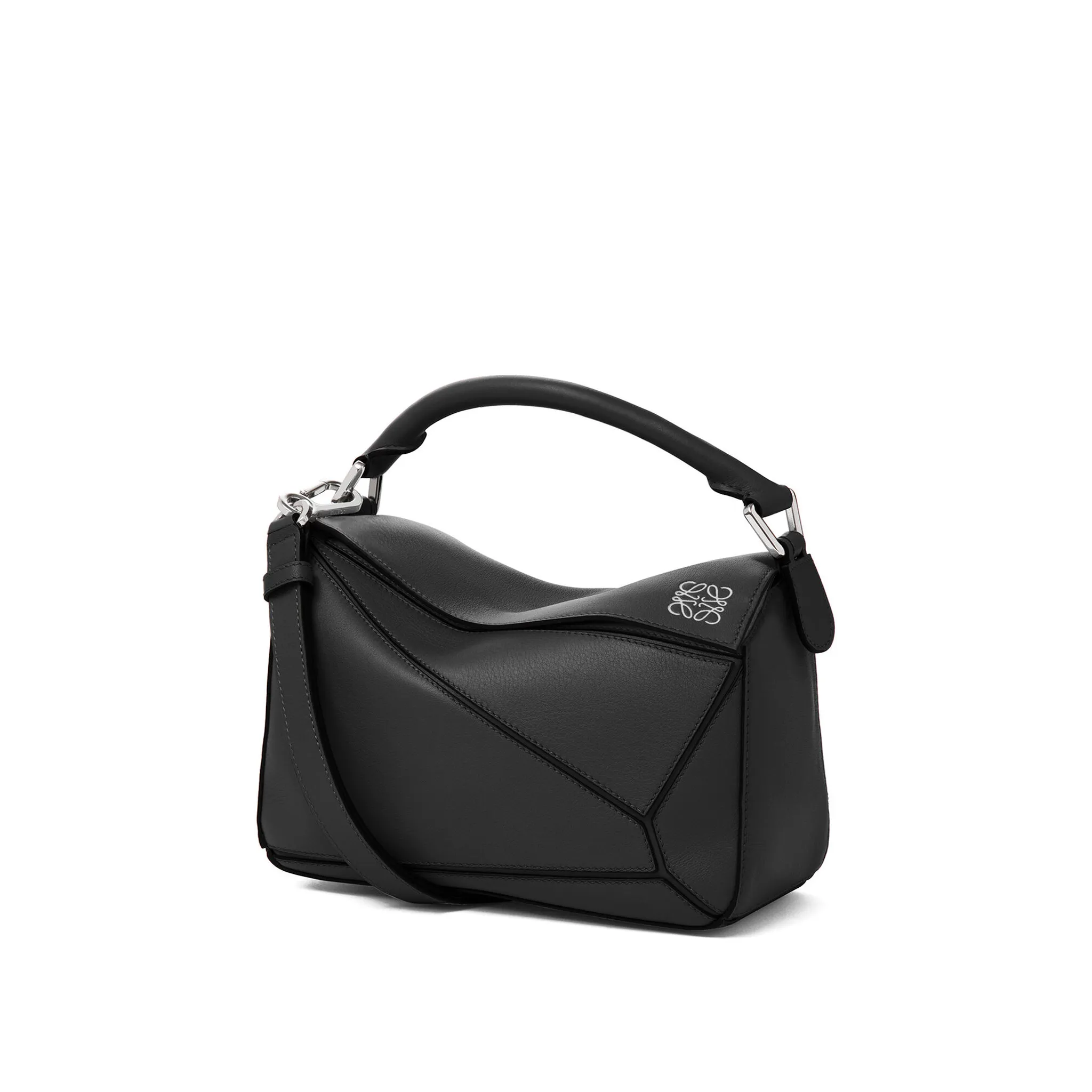 LOEWE-SMALL-PUZZLE-BAG-IN-CLASSIC-CALFSKIN-BLACK-322.30.S21-1100 LOEWE SMALL PUZZLE BAG IN CLASSIC CALFSKIN BLACK 322.30.S21 1100