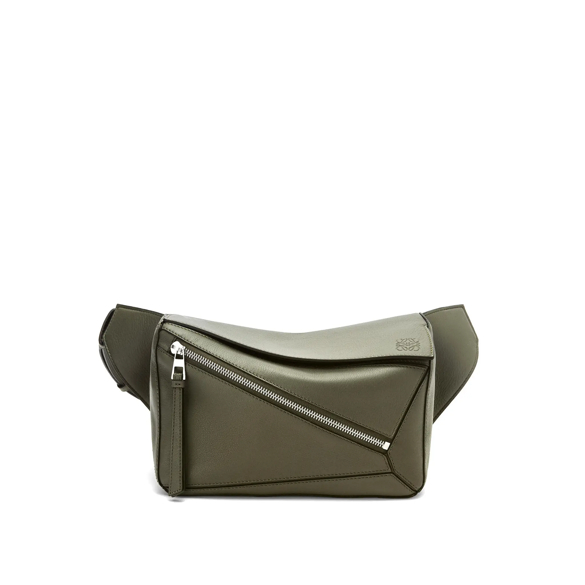 LOEWE-SMALL-PUZZLE-BUMBAG-CLASSIC-CALFSKIN-KHAKI-GREEN-B510P35X09-4160 LOEWE SMALL PUZZLE BUMBAG CLASSIC CALFSKIN KHAKI GREEN B510P35X09 4160
