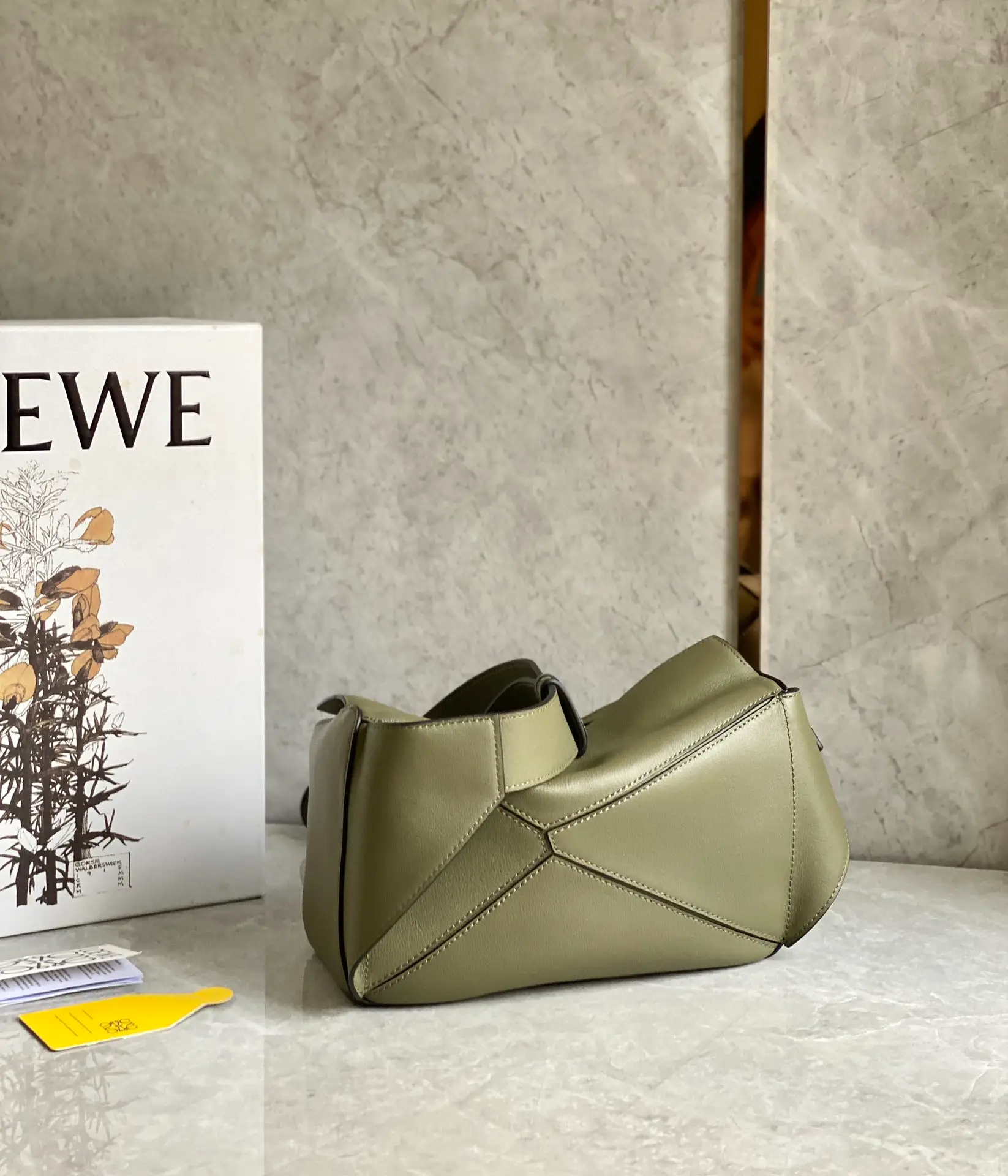 LOEWE-SMALL-PUZZLE-BUMBAG-CLASSIC-CALFSKIN-KHAKI-GREEN-B510P35X09-4160_4 LOEWE SMALL PUZZLE BUMBAG CLASSIC CALFSKIN KHAKI GREEN B510P35X09 4160 4