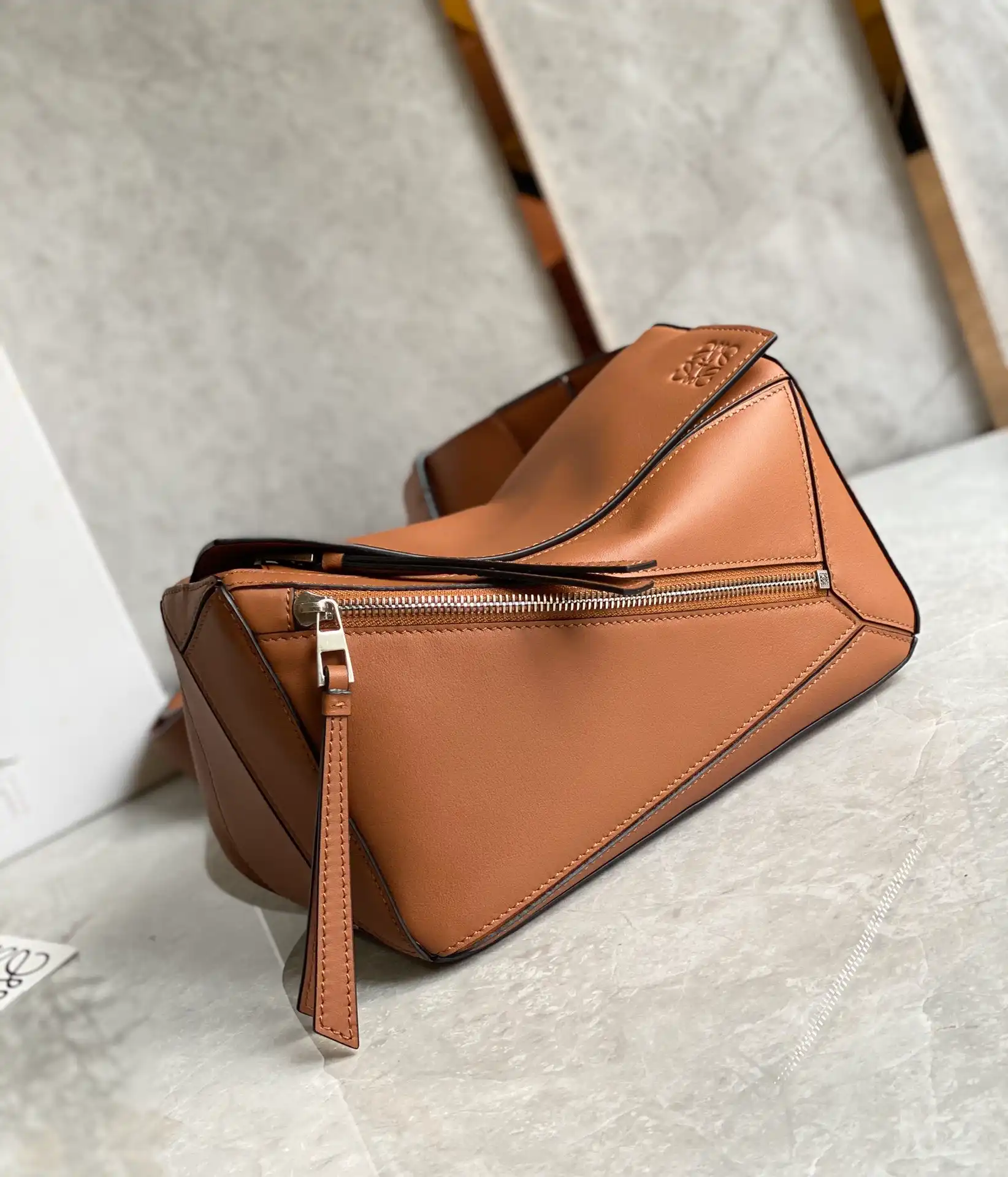 LOEWE-SMALL-PUZZLE-BUMBAG-IN-CLASSIC-CALFSKIN-TAN-B510P35X09-2530_02 LOEWE SMALL PUZZLE BUMBAG IN CLASSIC CALFSKIN TAN B510P35X09 2530 02