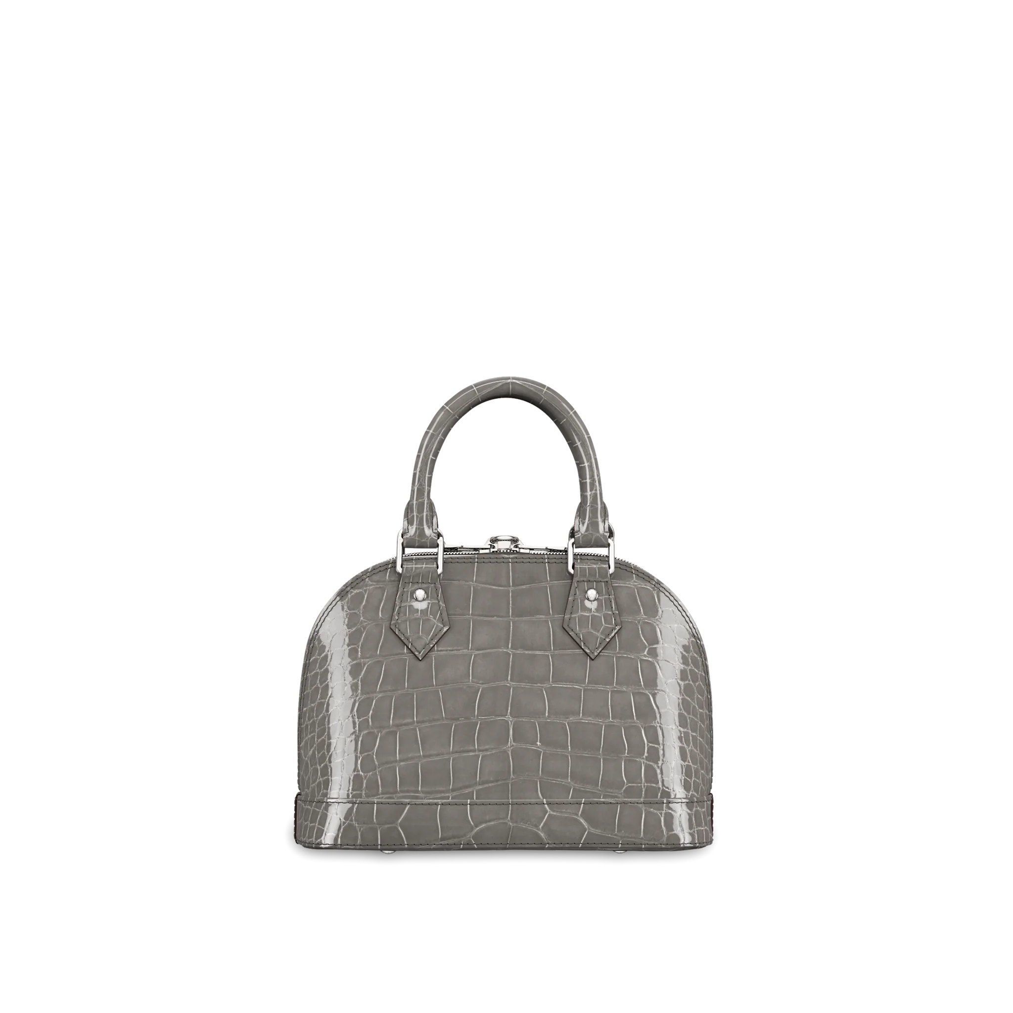 LOUIS VUITTON ALMA BB HANDBAG BRILLIANT ALLIGATOR LEATHER GREY N99543_2 LOUIS VUITTON ALMA BB HANDBAG BRILLIANT ALLIGATOR LEATHER GREY N99543 2