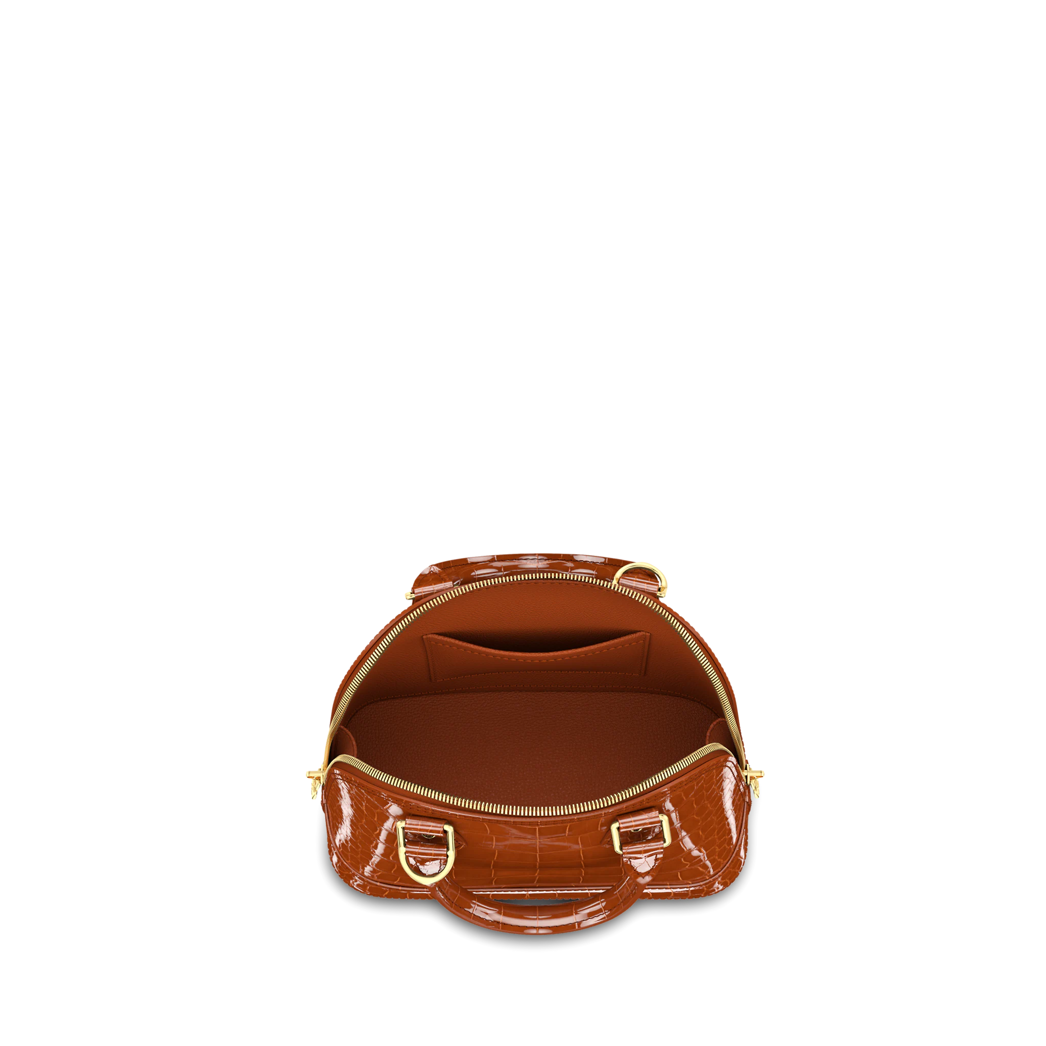 LOUIS VUITTON ALMA BB HANDBAG BRILLIANT ALLIGATOR LEATHER NOISETTE BROWN N98957_3 LOUIS VUITTON ALMA BB HANDBAG BRILLIANT ALLIGATOR LEATHER NOISETTE BROWN N98957 3