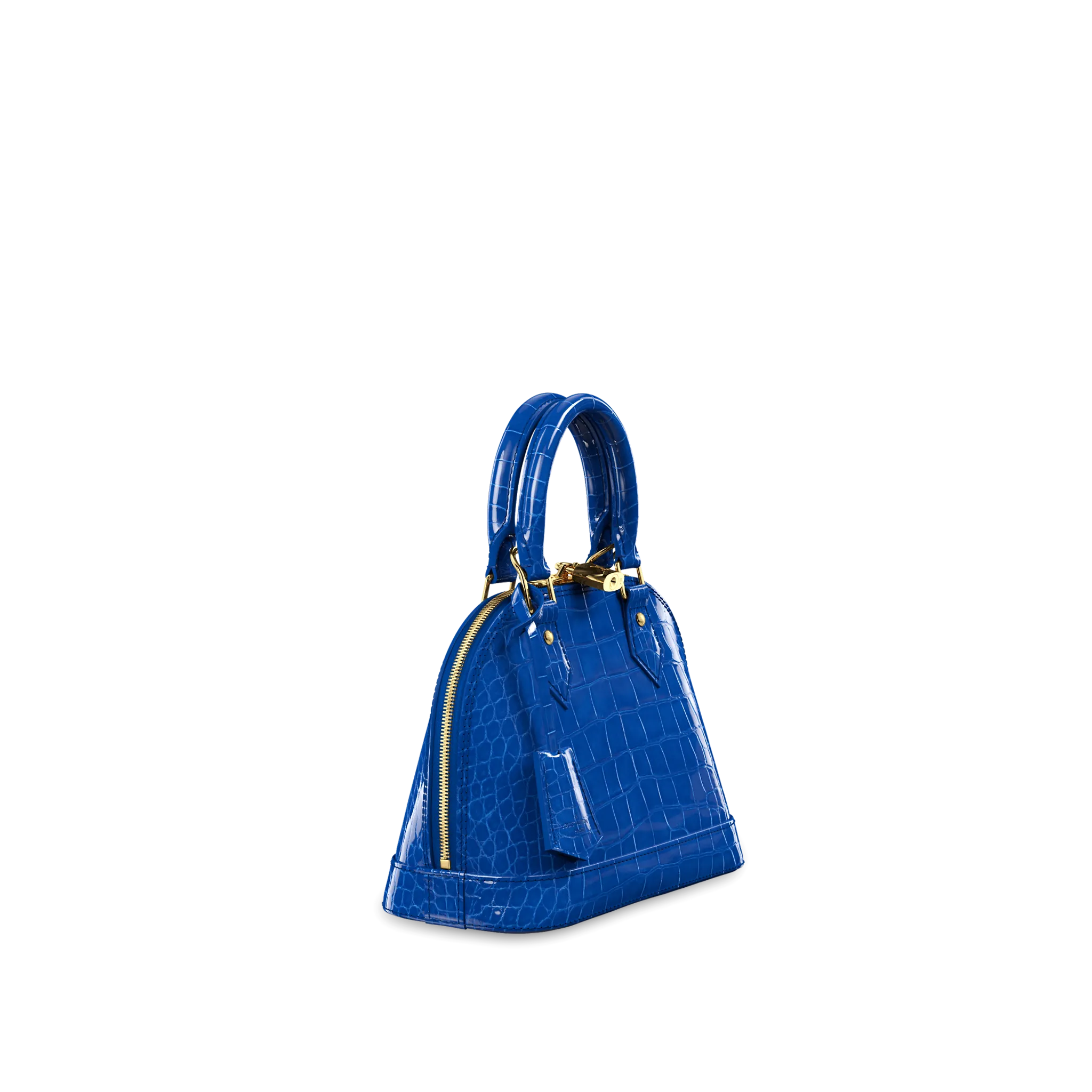 LOUIS VUITTON ALMA BB HANDBAG BRILLIANT ALLIGATOR LEATHER SANTORIN BLUE N96119_1 LOUIS VUITTON ALMA BB HANDBAG BRILLIANT ALLIGATOR LEATHER SANTORIN BLUE N96119 1