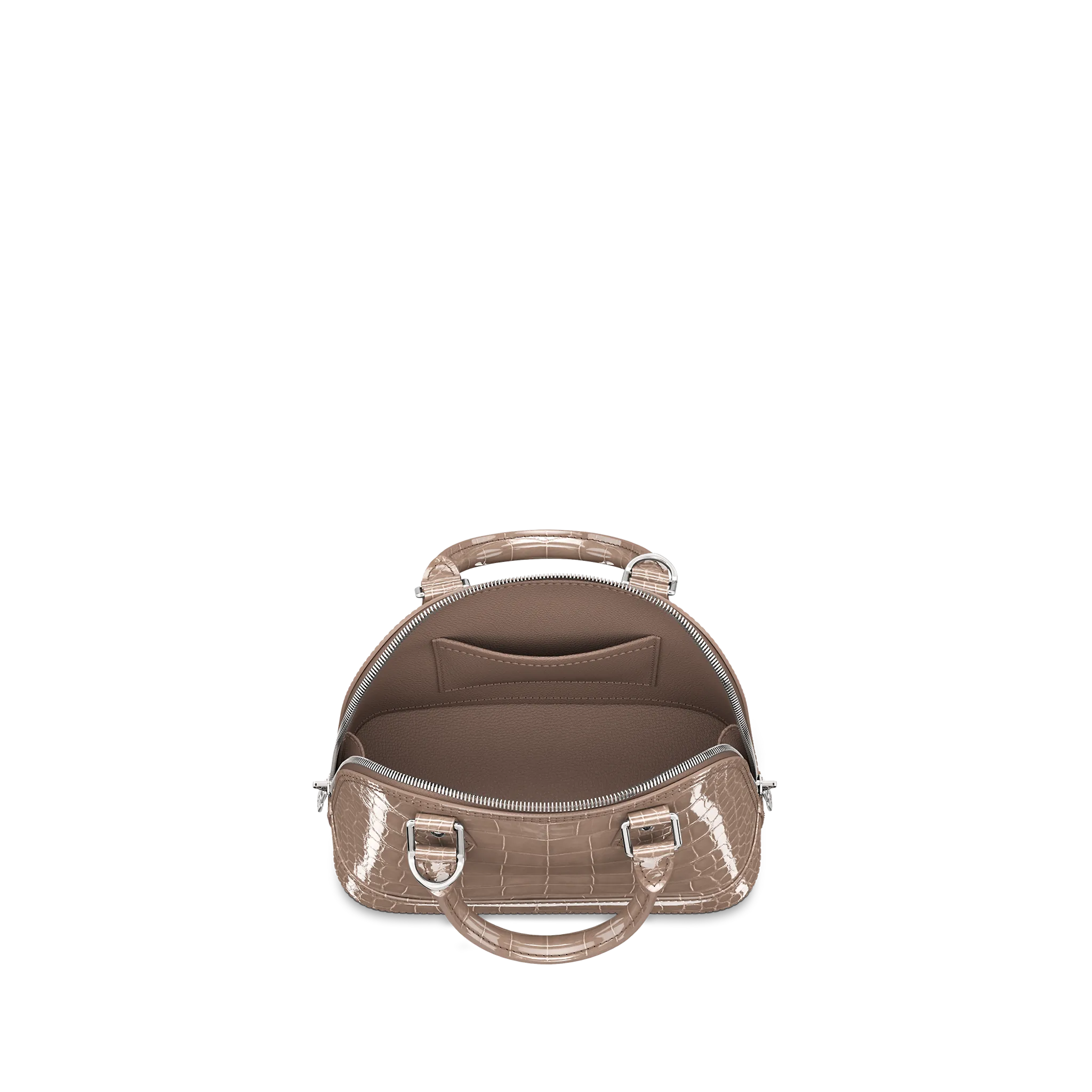 LOUIS VUITTON ALMA BB HANDBAG BRILLIANT ALLIGATOR LEATHER TAUPE BROWN N93284_2 LOUIS VUITTON ALMA BB HANDBAG BRILLIANT ALLIGATOR LEATHER TAUPE BROWN N93284 2