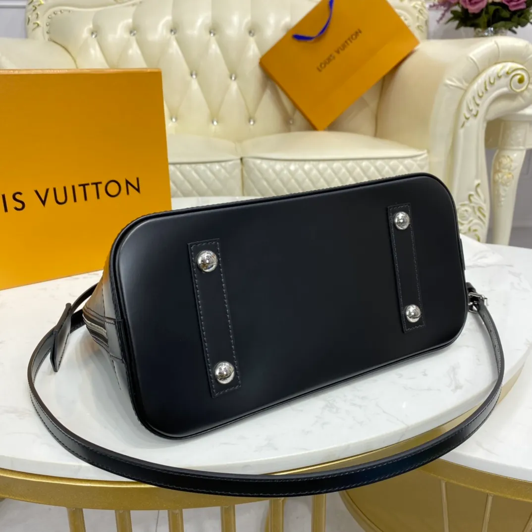 LOUIS VUITTON ALMA BB HANDBAG EPI GRAINED COWHIDE LEATHER BLACK M40862_4 LOUIS VUITTON ALMA BB HANDBAG EPI GRAINED COWHIDE LEATHER BLACK M40862 4