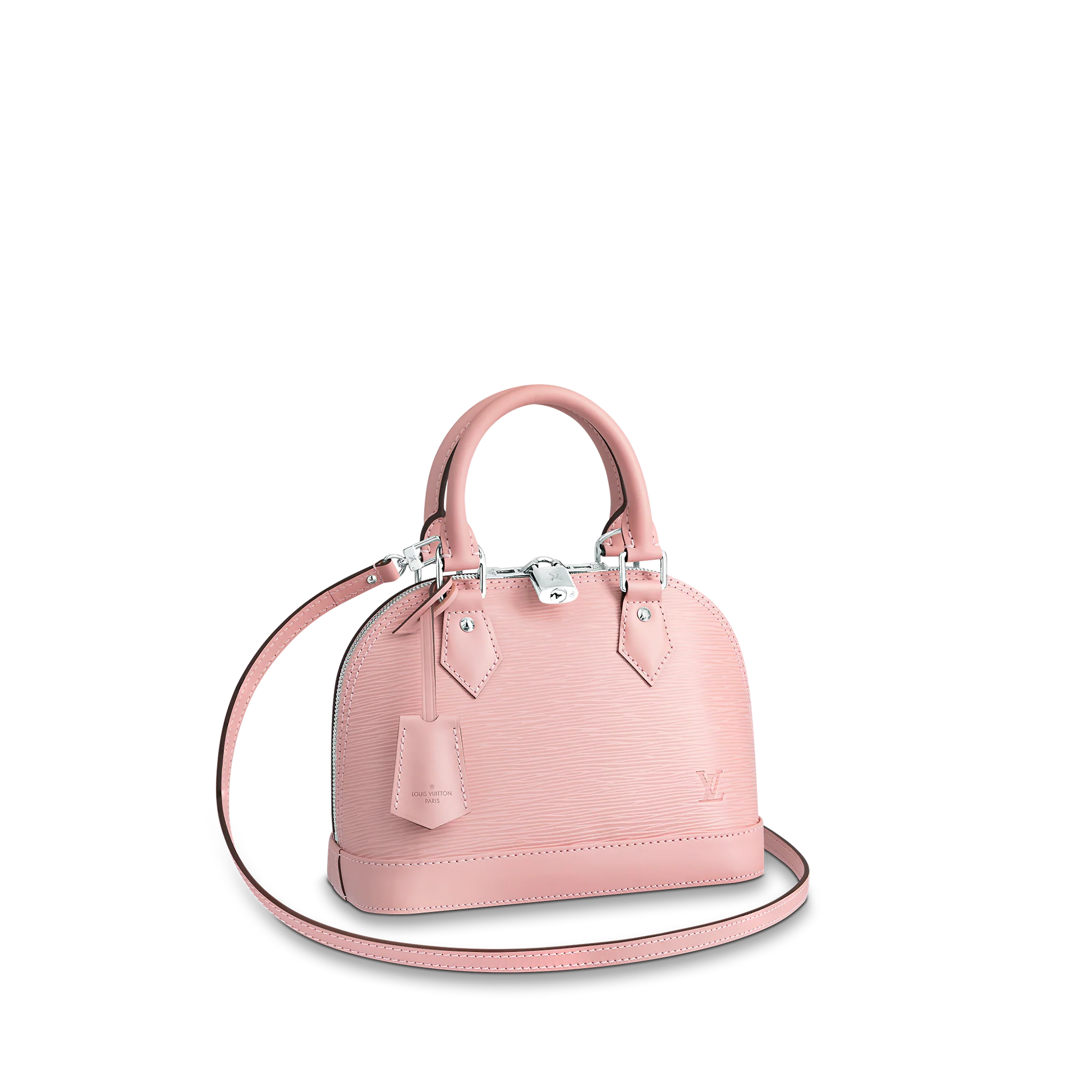 LOUIS VUITTON ALMA BB HANDBAG EPI GRAINED COWHIDE LEATHER ROSE PINK M41327 LOUIS VUITTON ALMA BB HANDBAG EPI GRAINED COWHIDE LEATHER ROSE PINK M41327