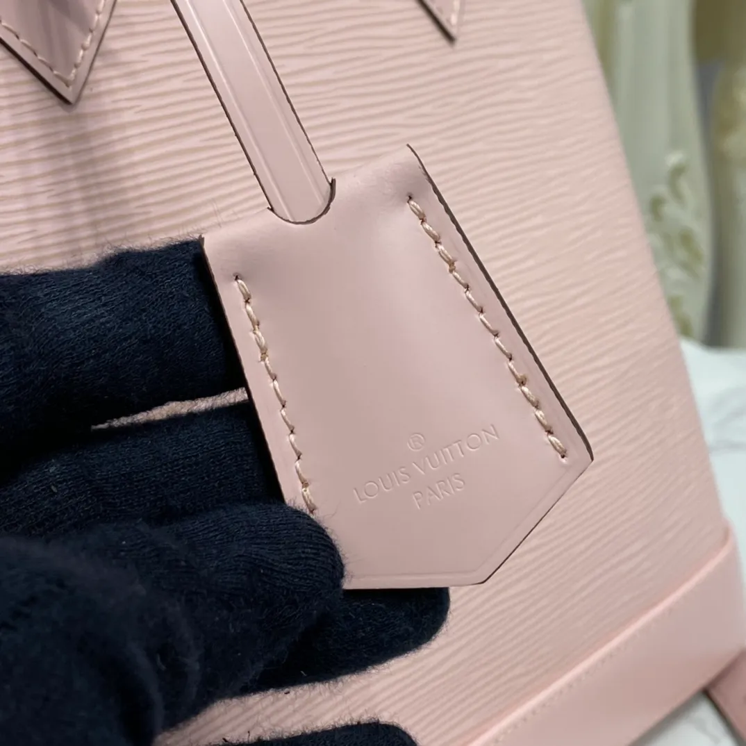 LOUIS VUITTON ALMA BB HANDBAG EPI GRAINED COWHIDE LEATHER ROSE PINK M41327_5 LOUIS VUITTON ALMA BB HANDBAG EPI GRAINED COWHIDE LEATHER ROSE PINK M41327 5