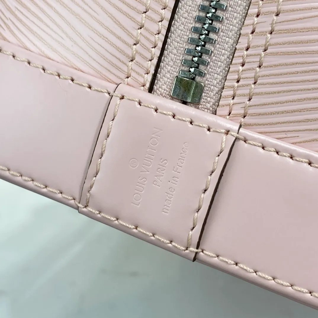 LOUIS VUITTON ALMA BB HANDBAG EPI GRAINED COWHIDE LEATHER ROSE PINK M41327_8 LOUIS VUITTON ALMA BB HANDBAG EPI GRAINED COWHIDE LEATHER ROSE PINK M41327 8