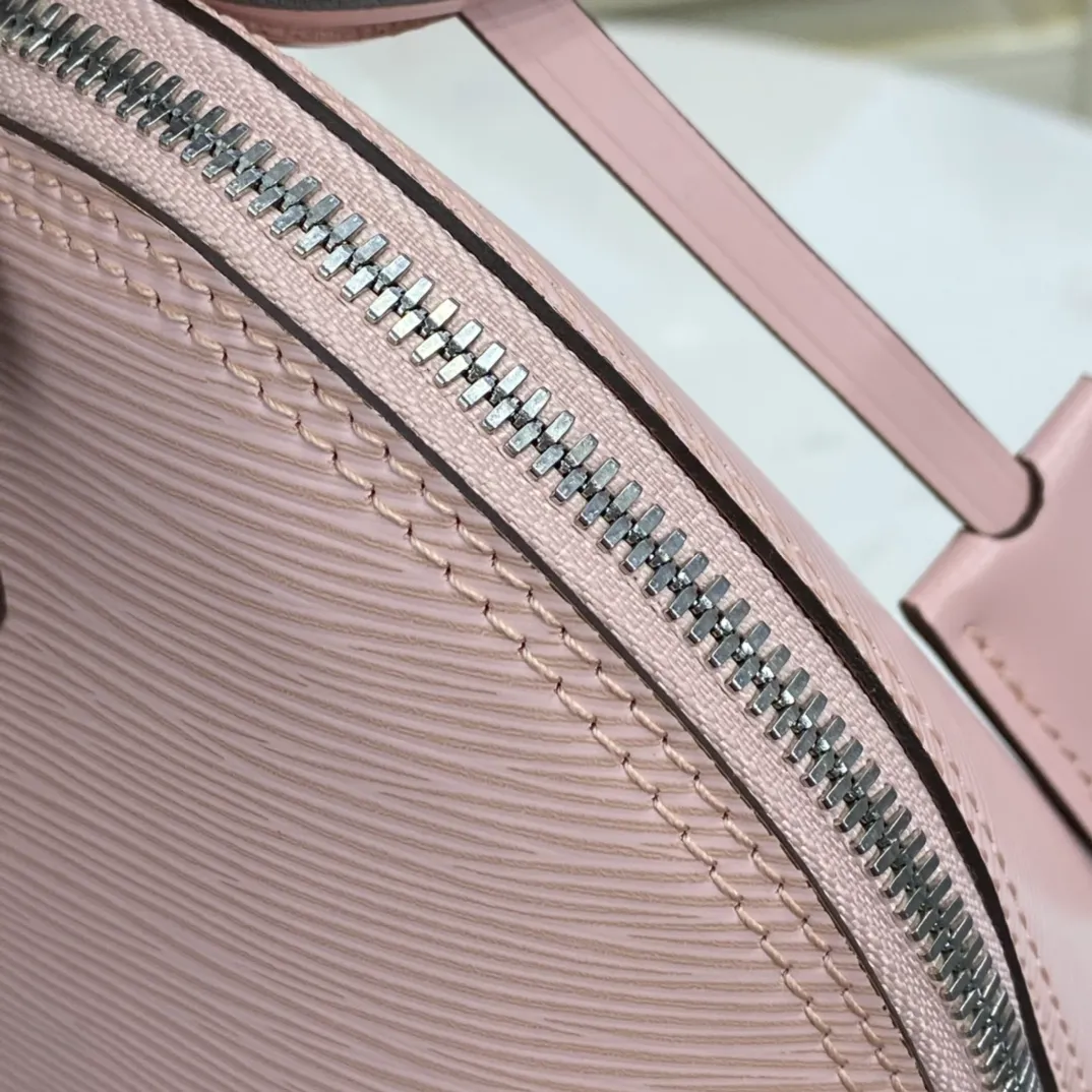 LOUIS VUITTON ALMA BB HANDBAG EPI GRAINED COWHIDE LEATHER ROSE PINK M41327_9 LOUIS VUITTON ALMA BB HANDBAG EPI GRAINED COWHIDE LEATHER ROSE PINK M41327 9