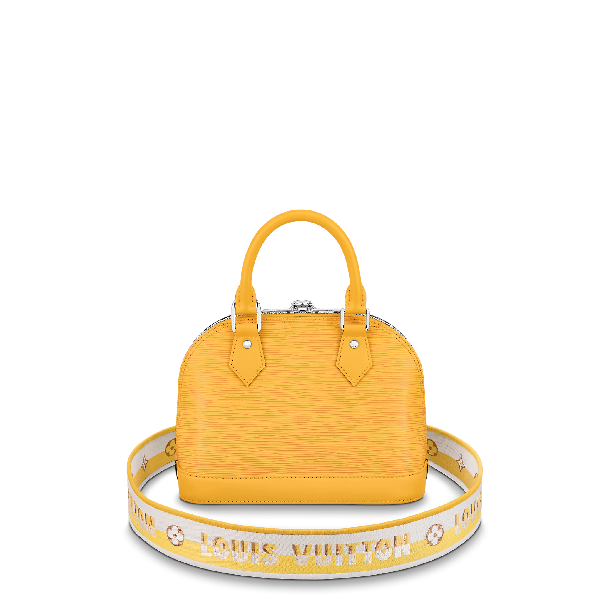 LOUIS VUITTON ALMA BB HANDBAG EPI GRAINED COWHIDE LEATHER SUNFLOWER YELLOW M59358_2 LOUIS VUITTON ALMA BB HANDBAG EPI GRAINED COWHIDE LEATHER SUNFLOWER YELLOW M59358 2