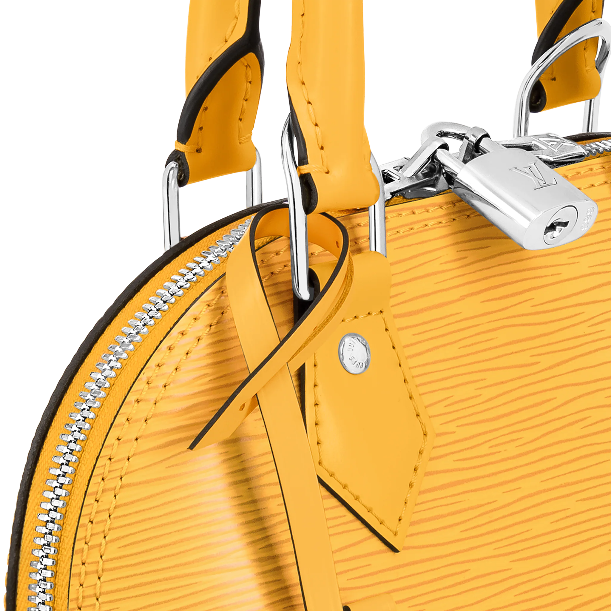 LOUIS VUITTON ALMA BB HANDBAG EPI GRAINED COWHIDE LEATHER SUNFLOWER YELLOW M59358_4 LOUIS VUITTON ALMA BB HANDBAG EPI GRAINED COWHIDE LEATHER SUNFLOWER YELLOW M59358 4