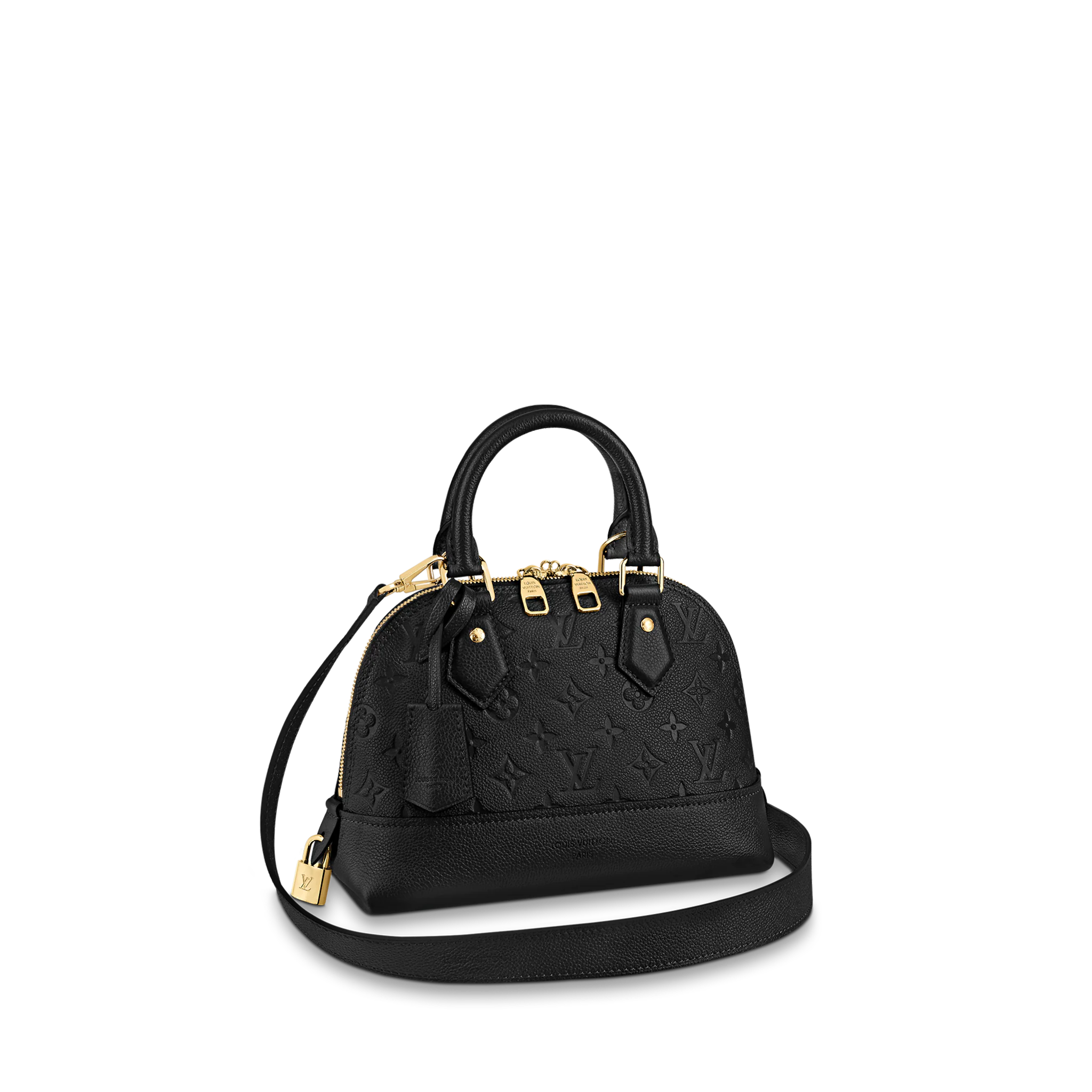 LOUIS VUITTON ALMA BB HANDBAG SUPPLE GRAINED COWHIDE LEATHER BLACK M44829 LOUIS VUITTON ALMA BB HANDBAG SUPPLE GRAINED COWHIDE LEATHER BLACK M44829