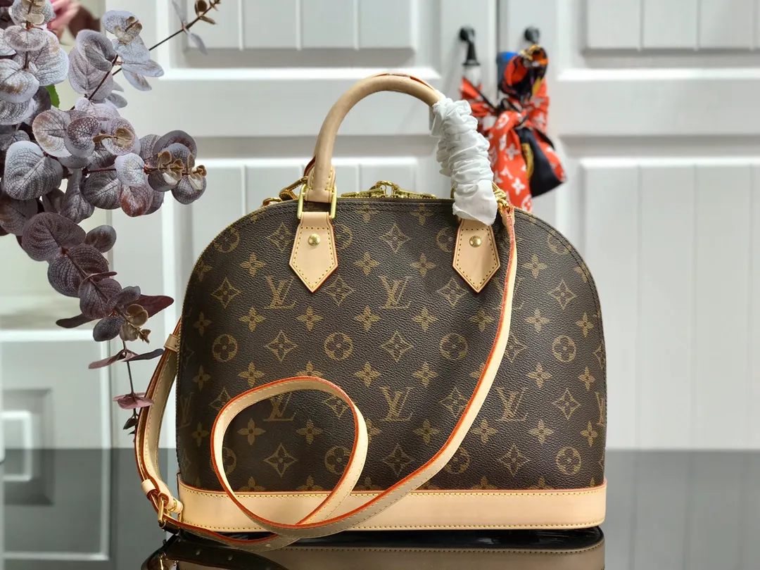 LOUIS VUITTON ALMA MM HANDBAG MONOGRAM COATED CANVAS M40878_1 LOUIS VUITTON ALMA MM HANDBAG MONOGRAM COATED CANVAS M40878 1