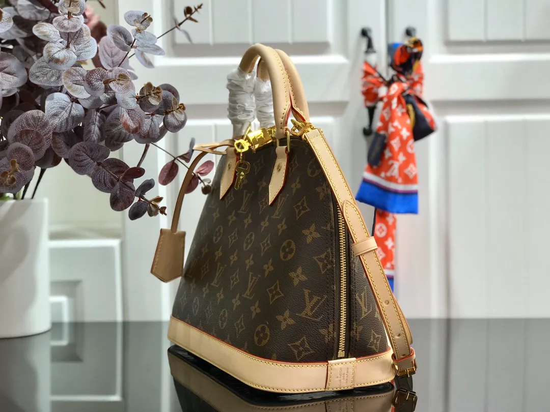 LOUIS VUITTON ALMA MM HANDBAG MONOGRAM COATED CANVAS M40878_4 LOUIS VUITTON ALMA MM HANDBAG MONOGRAM COATED CANVAS M40878 4