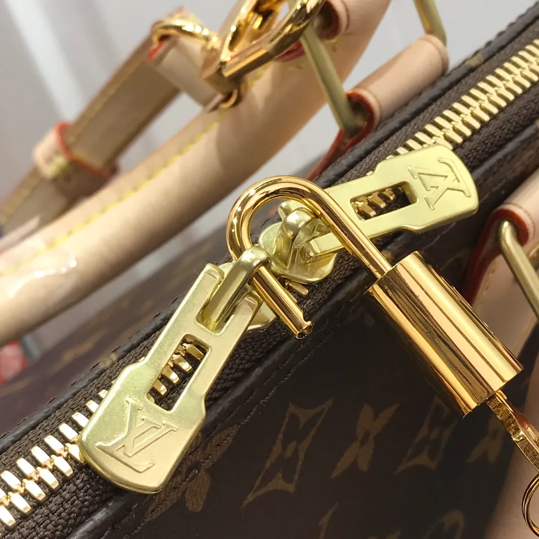 LOUIS VUITTON ALMA MM HANDBAG MONOGRAM COATED CANVAS M40878_7 LOUIS VUITTON ALMA MM HANDBAG MONOGRAM COATED CANVAS M40878 7