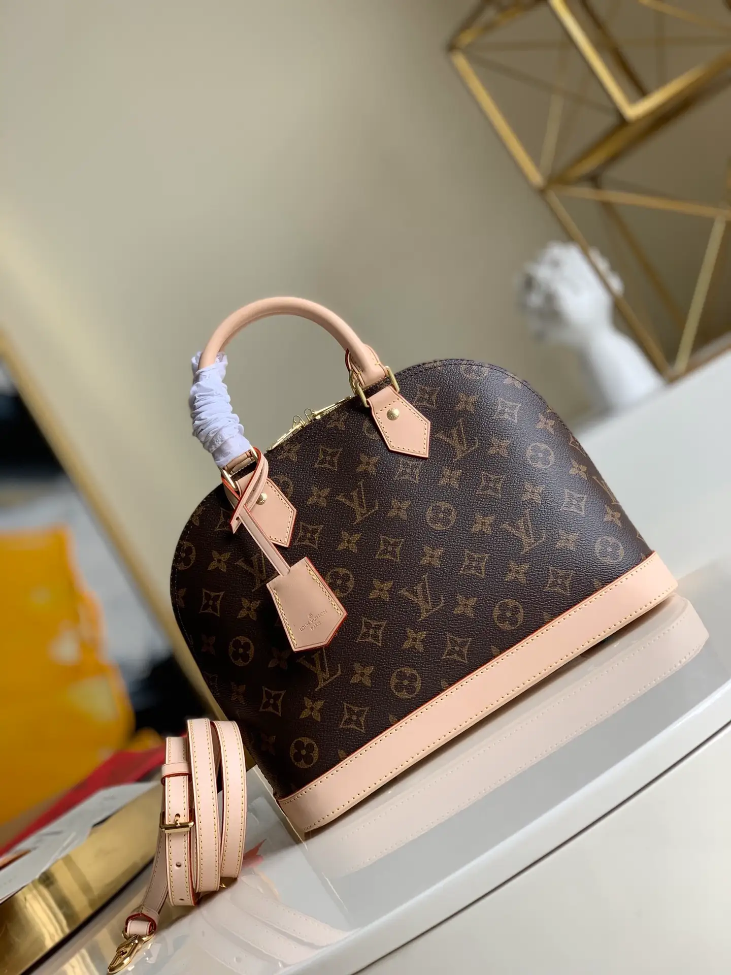 LOUIS VUITTON ALMA PM HANDBAG MONOGRAM COATED CANVAS M53151_1 LOUIS VUITTON ALMA PM HANDBAG MONOGRAM COATED CANVAS M53151 1