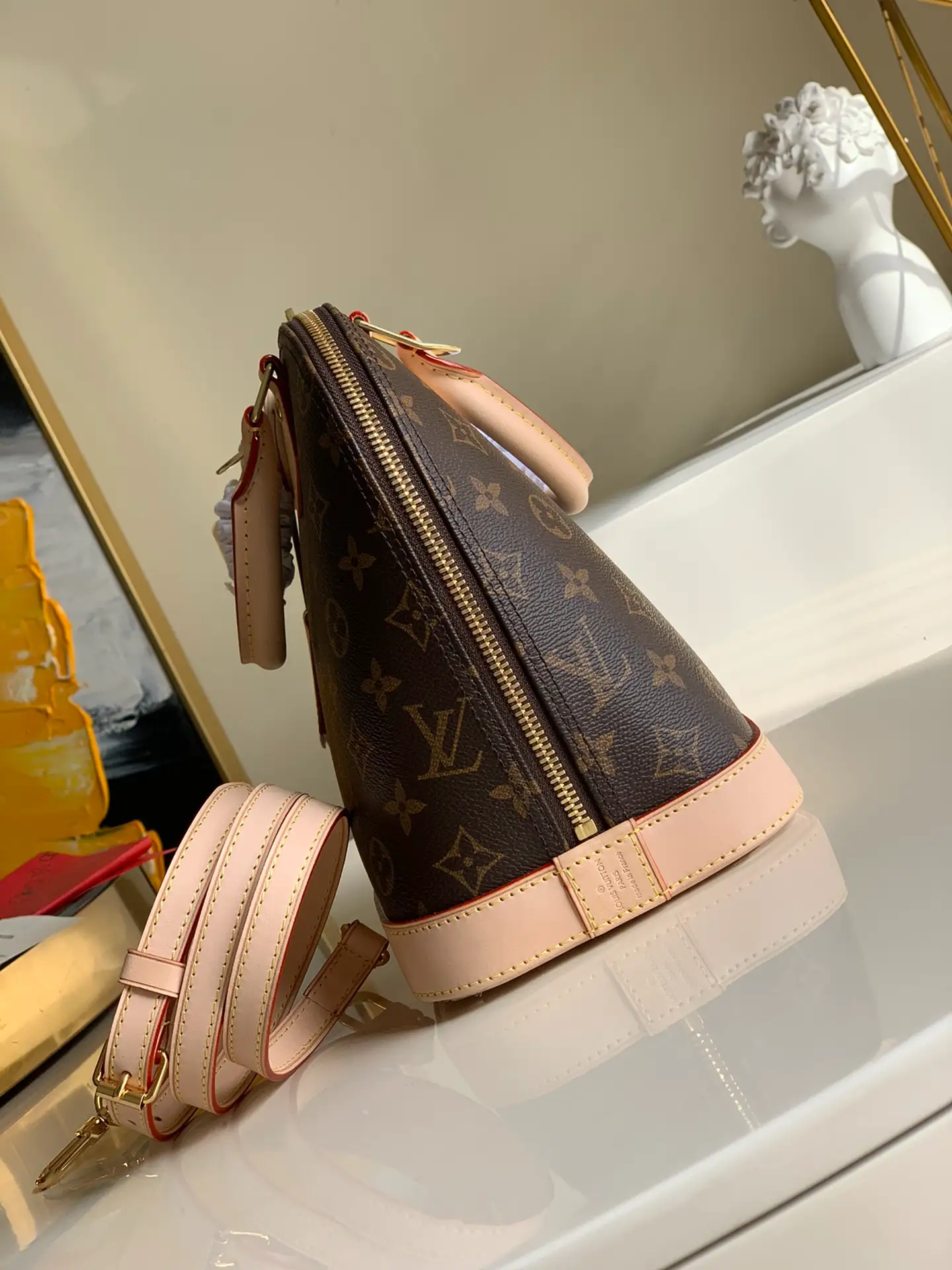 LOUIS VUITTON ALMA PM HANDBAG MONOGRAM COATED CANVAS M53151_2 LOUIS VUITTON ALMA PM HANDBAG MONOGRAM COATED CANVAS M53151 2