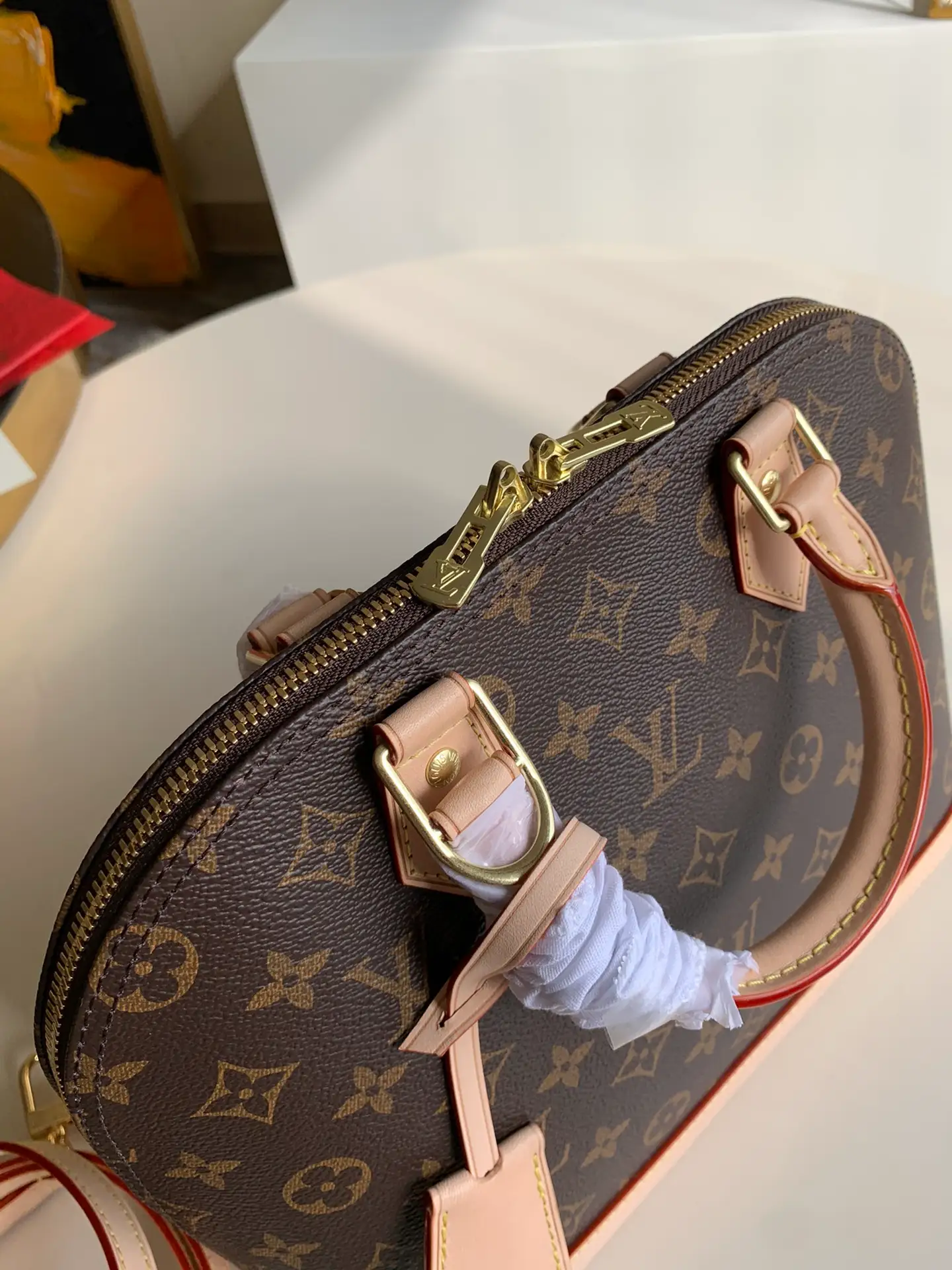 LOUIS VUITTON ALMA PM HANDBAG MONOGRAM COATED CANVAS M53151_5 LOUIS VUITTON ALMA PM HANDBAG MONOGRAM COATED CANVAS M53151 5