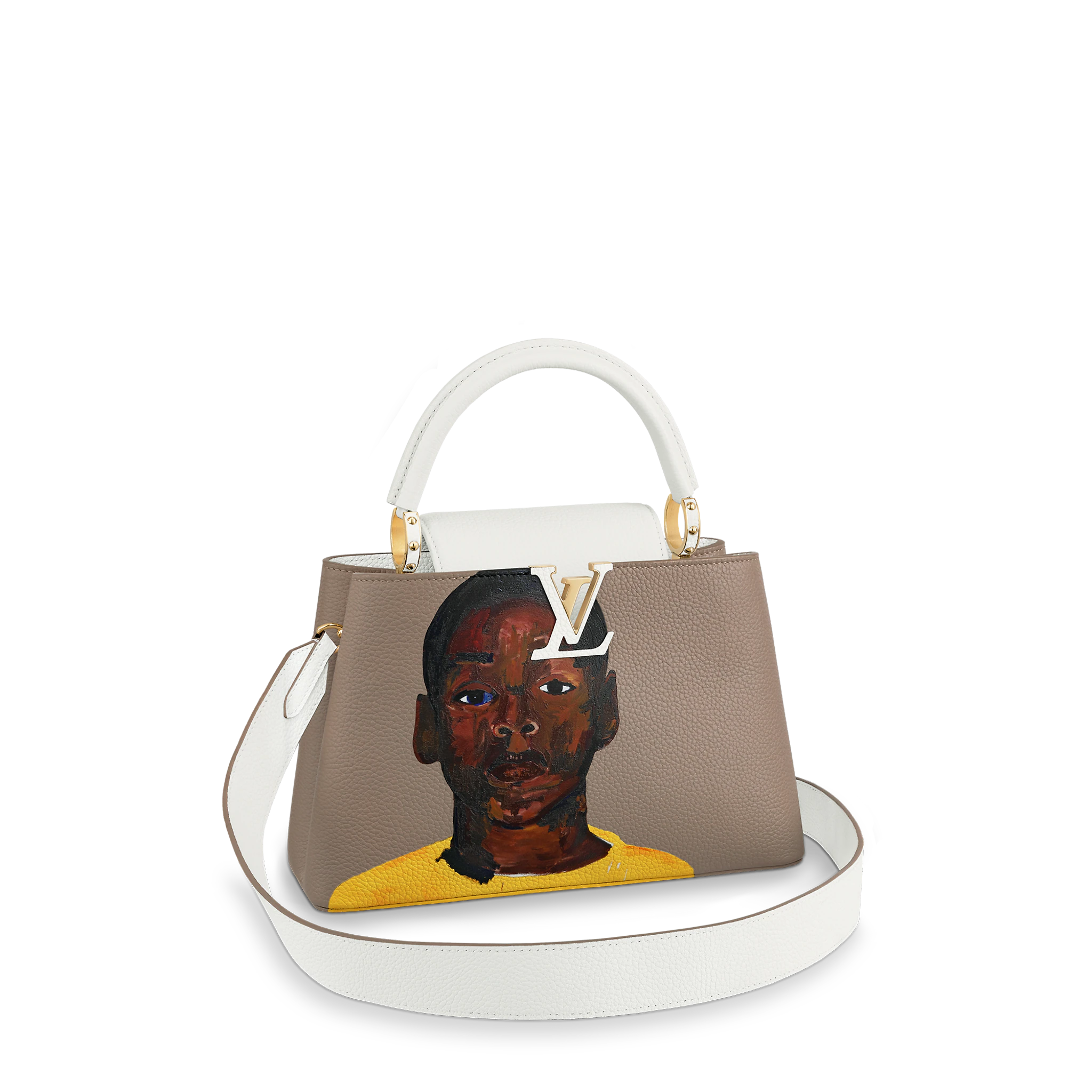 LOUIS VUITTON ARTYCAPUCINES MM HENRY TAYLOR TAURILLON LEATHER SNOW M55843 LOUIS VUITTON ARTYCAPUCINES MM HENRY TAYLOR TAURILLON LEATHER SNOW M55843