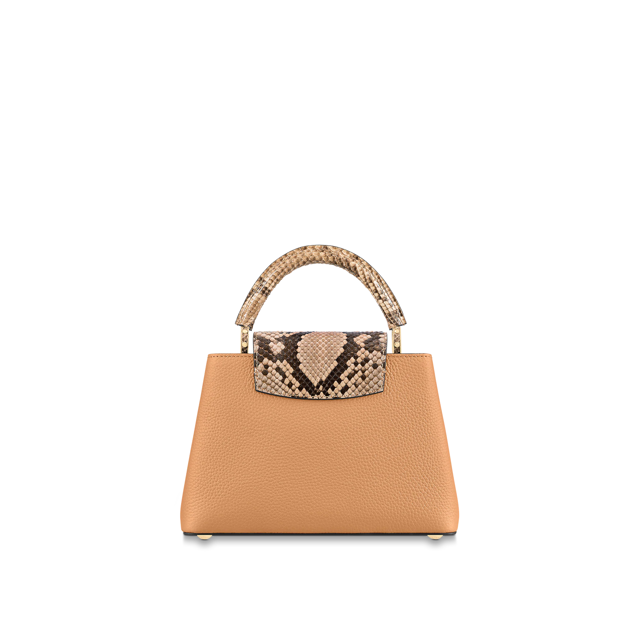 LOUIS VUITTON CAPUCINES BB HANDBAG TAURILLON AND PYTHON LEATHER BROWN N80741_3 LOUIS VUITTON CAPUCINES BB HANDBAG TAURILLON AND PYTHON LEATHER BROWN N80741 3