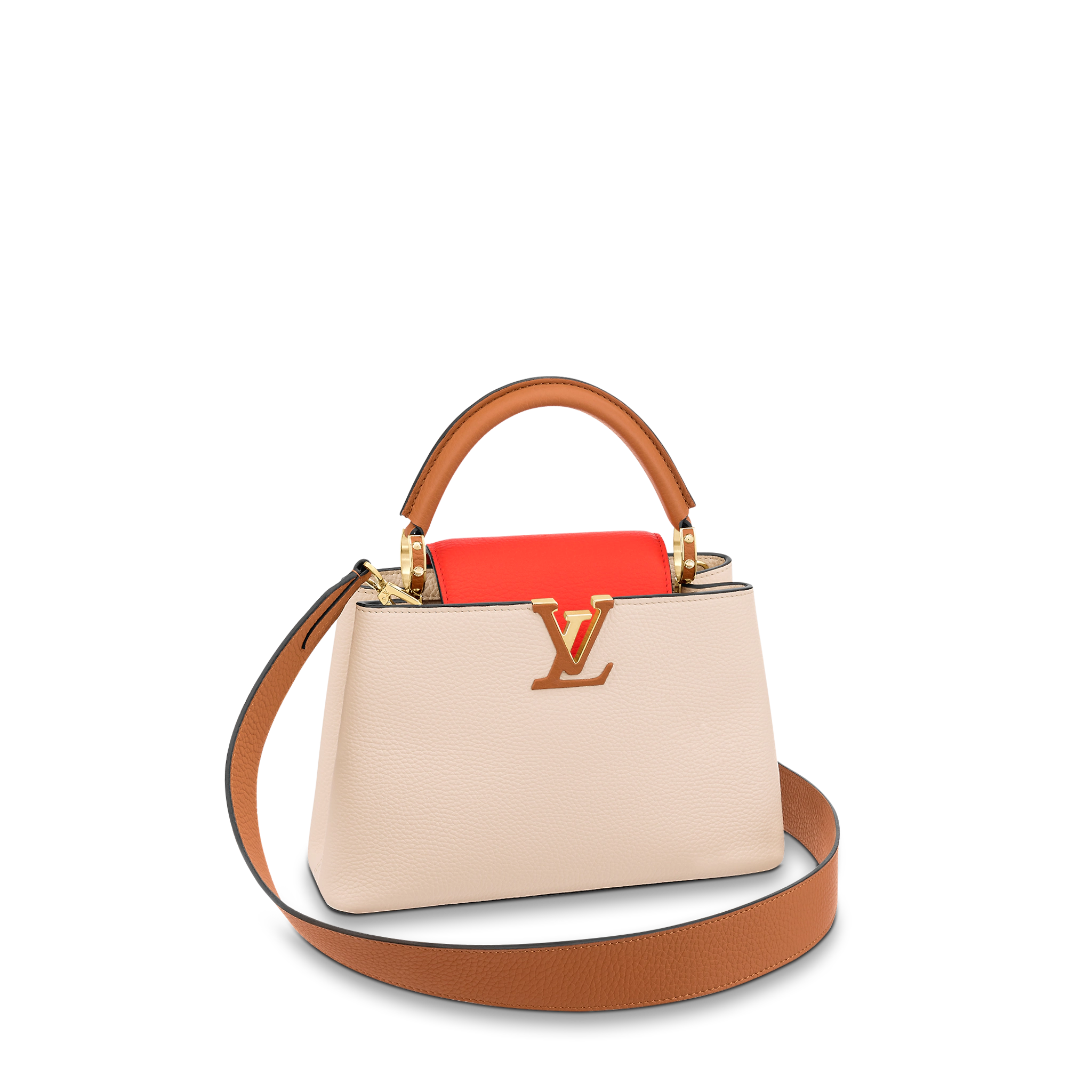 LOUIS VUITTON CAPUCINES BB HANDBAG TAURILLON LEATHER VANILLE LIGHT BEIGE M57904 LOUIS VUITTON CAPUCINES BB HANDBAG TAURILLON LEATHER VANILLE LIGHT BEIGE M57904