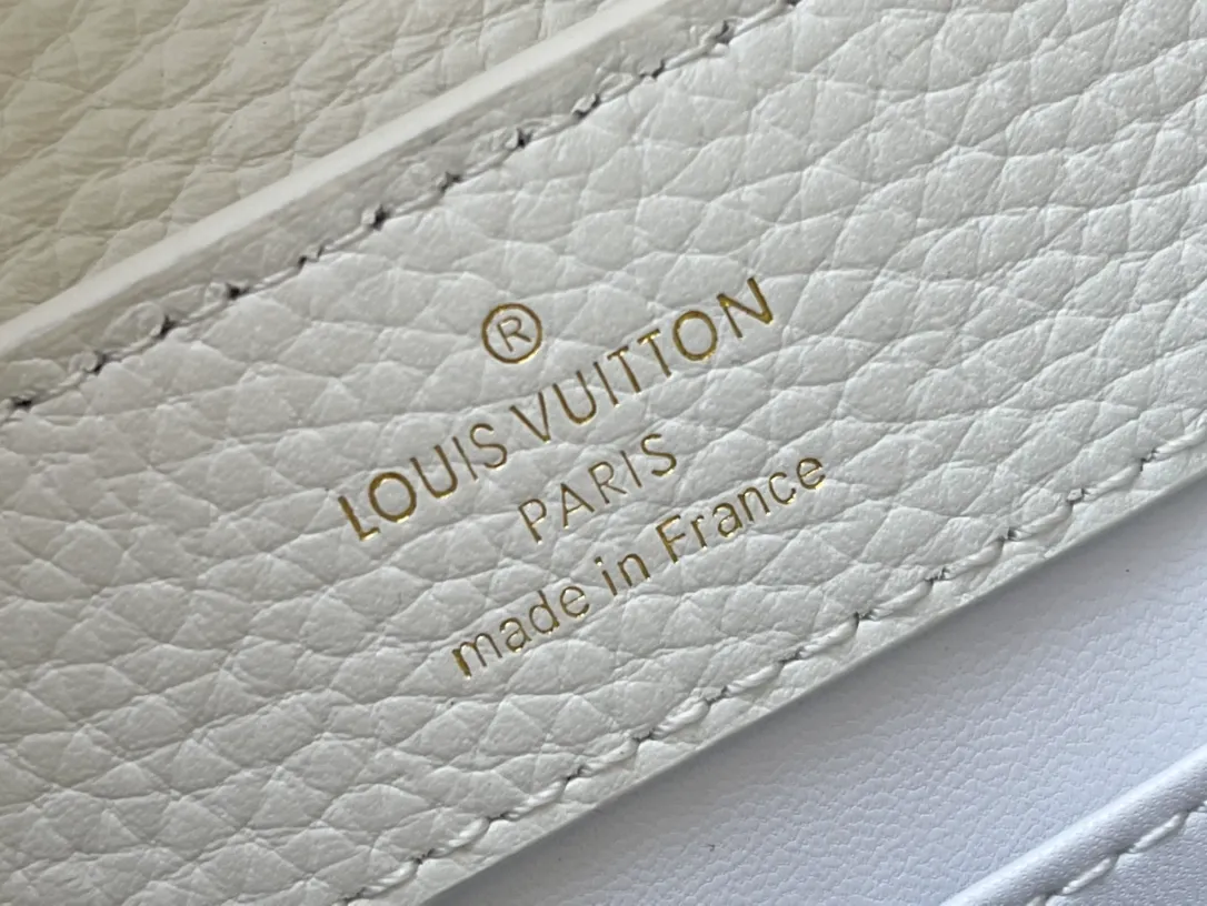 LOUIS VUITTON CAPUCINES MINI BAG PYTHON HANDLE TAURILLON LEATHER WHITE N98477_9 LOUIS VUITTON CAPUCINES MINI BAG PYTHON HANDLE TAURILLON LEATHER WHITE N98477 9