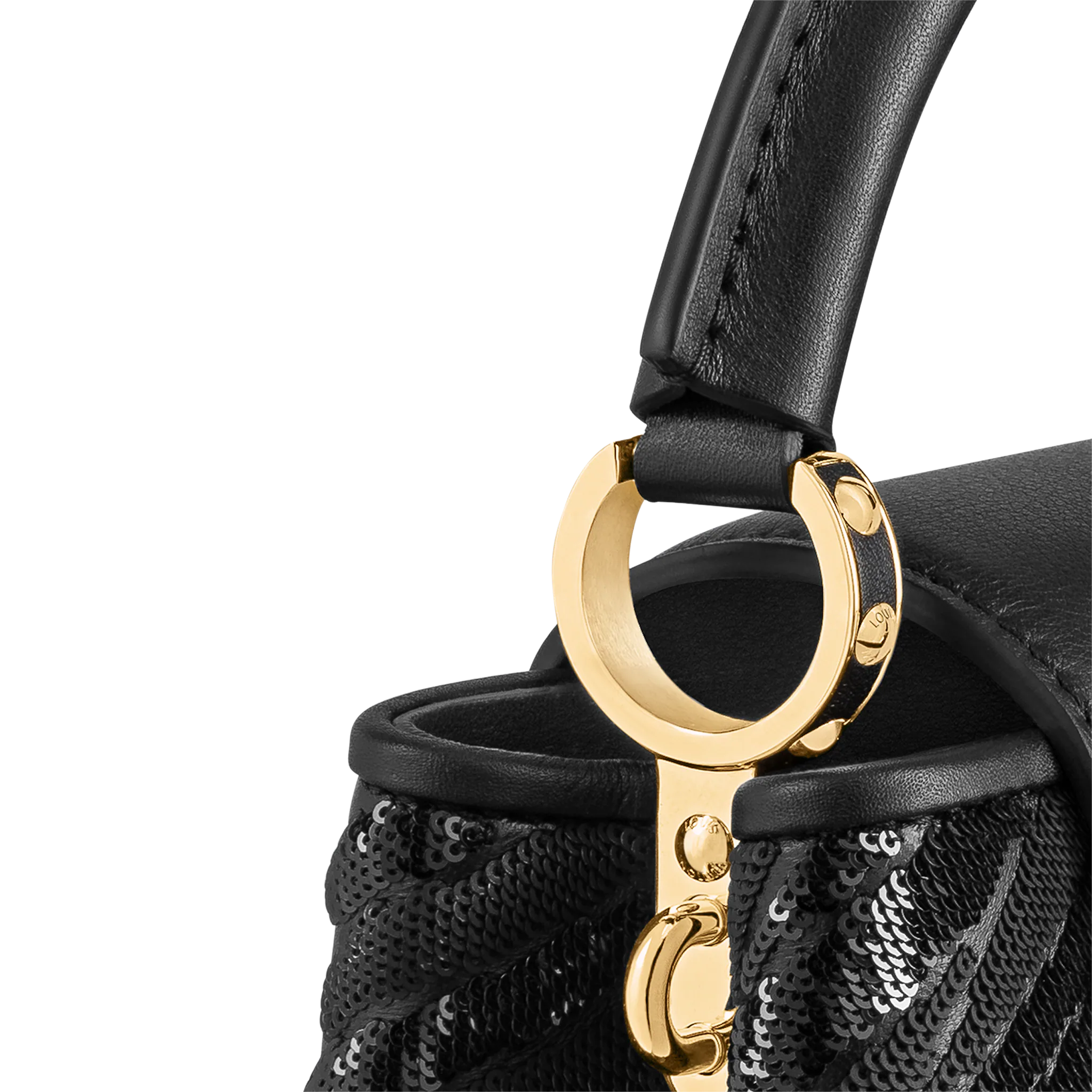 LOUIS VUITTON CAPUCINES MINI HANDBAG SEQUINS EMBROIDERED ON SATIN BLACK M59647_4 LOUIS VUITTON CAPUCINES MINI HANDBAG SEQUINS EMBROIDERED ON SATIN BLACK M59647 4
