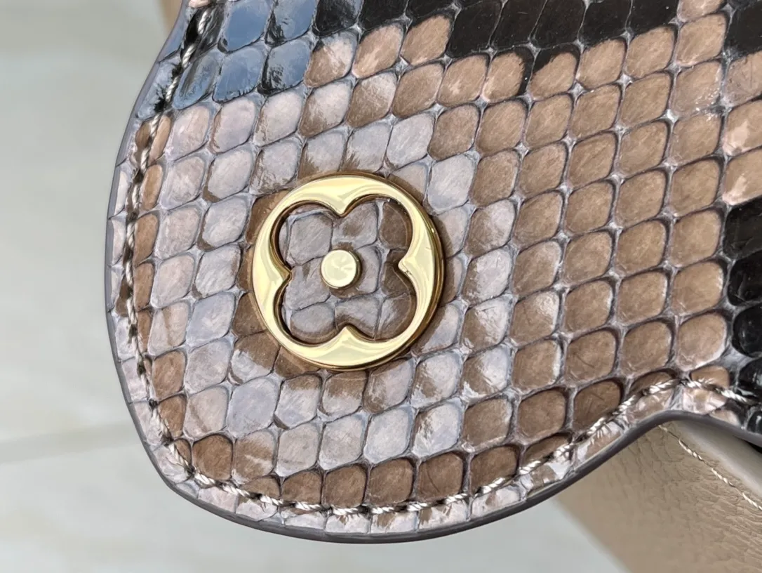 LOUIS VUITTON CAPUCINES MINI HANDBAG TAURILLON AND PYTHON LEATHER GRAY N80041_7 LOUIS VUITTON CAPUCINES MINI HANDBAG TAURILLON AND PYTHON LEATHER GRAY N80041 7