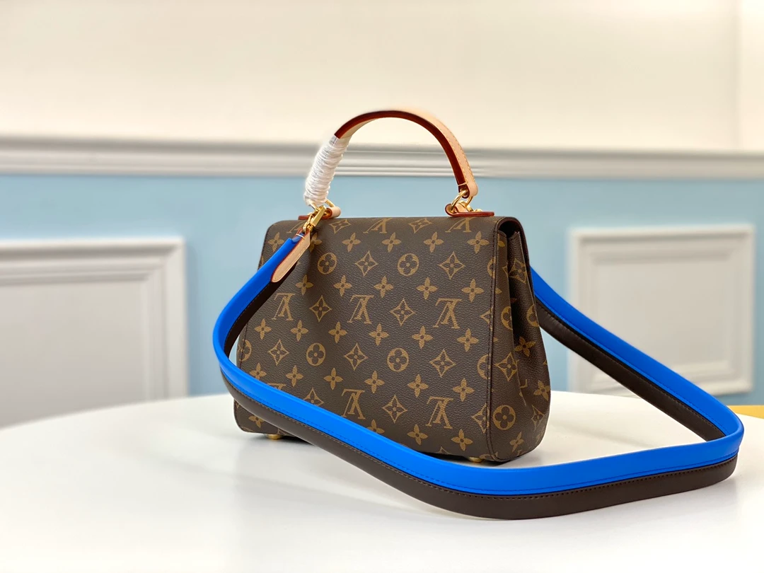 LOUIS VUITTON CLUNY MM HANDBAG MONOGRAM COATED CANVAS GLACIER BLUE M42735_3 LOUIS VUITTON CLUNY MM HANDBAG MONOGRAM COATED CANVAS GLACIER BLUE M42735 3
