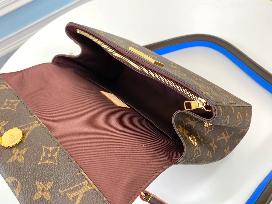 LOUIS VUITTON CLUNY MM HANDBAG MONOGRAM COATED CANVAS GLACIER BLUE M42735_6 LOUIS VUITTON CLUNY MM HANDBAG MONOGRAM COATED CANVAS GLACIER BLUE M42735 6