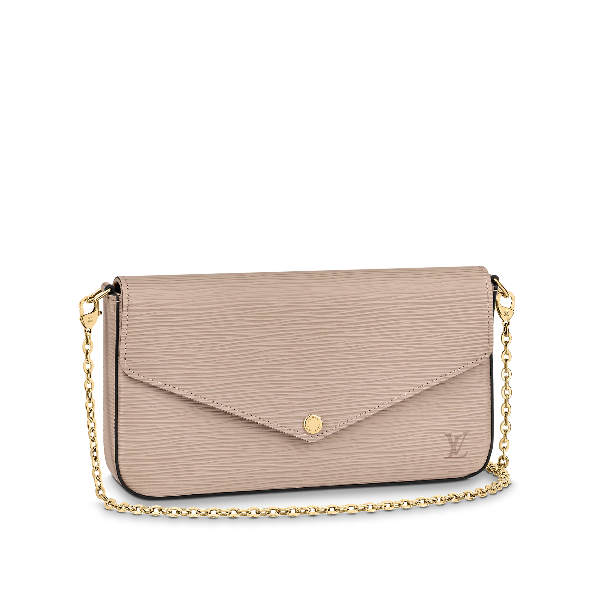 LOUIS VUITTON FÉLICIE POCHETTE BAG EPI GRAINED COWHIDE LEATHER GREY M68758 LOUIS VUITTON FELICIE POCHETTE BAG EPI GRAINED COWHIDE LEATHER GREY M68758