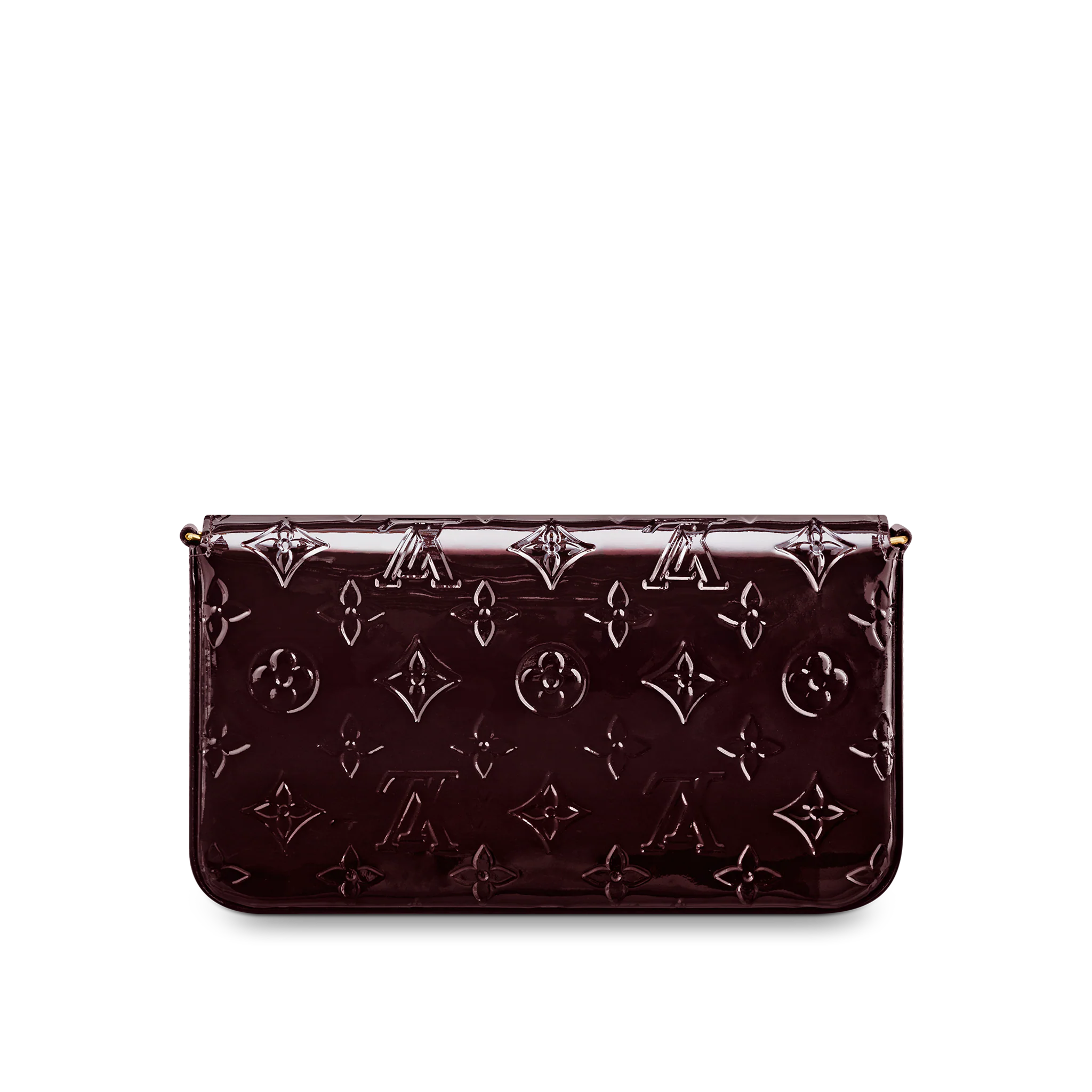 LOUIS VUITTON FÉLICIE POCHETTE BAG MONOGRAM VERNIS CALF LEATHER AMARANTE RED M61267_4 LOUIS VUITTON FELICIE POCHETTE BAG MONOGRAM VERNIS CALF LEATHER AMARANTE RED M61267 4
