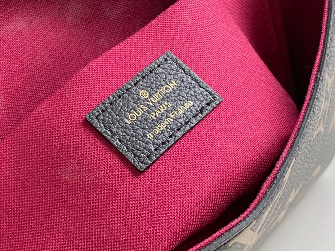 LOUIS VUITTON FÉLICIE POCHETTE BAG SUPPLE GRAINED COWHIDE LEATHER BLACK M80482_9 LOUIS VUITTON FELICIE POCHETTE BAG SUPPLE GRAINED COWHIDE LEATHER BLACK M80482 9