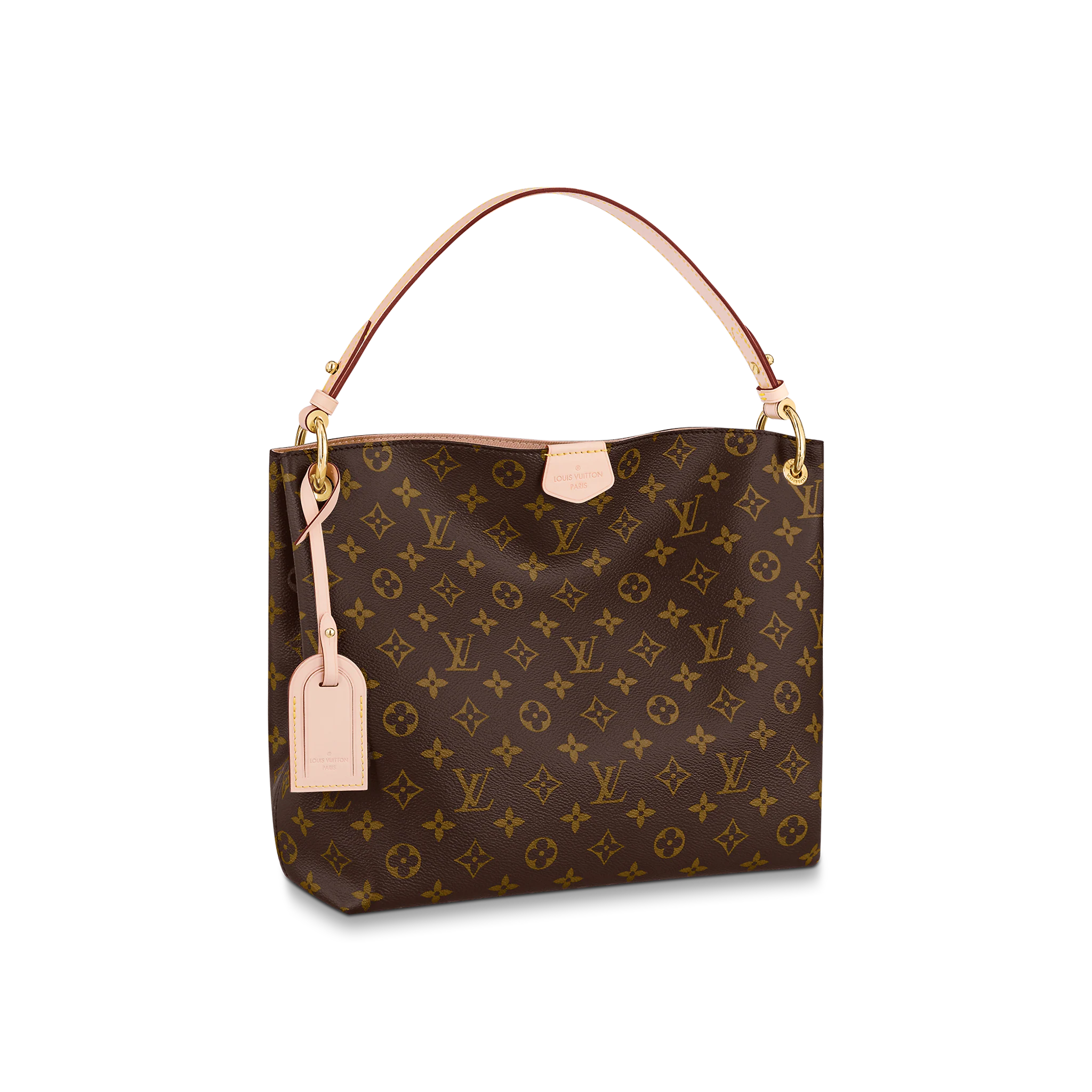 LOUIS VUITTON GRACEFUL PM HOBO BAG MONOGRAM COATED CANVAS BEIGE M43701 LOUIS VUITTON GRACEFUL PM HOBO BAG MONOGRAM COATED CANVAS BEIGE M43701