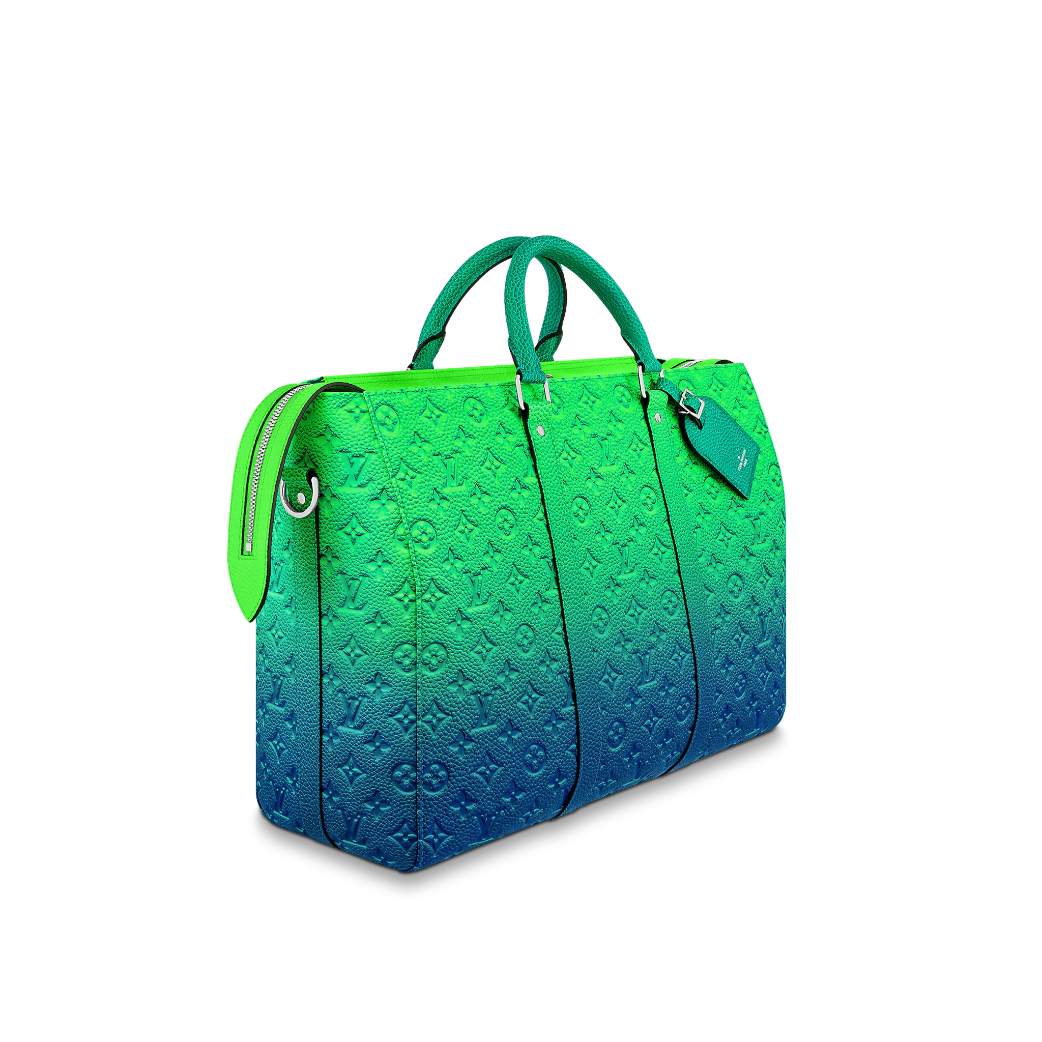 LOUIS VUITTON KEEPALL TOTE BAG GREEN TAURILLON ILLUSION LEATHER M59688_1 LOUIS VUITTON KEEPALL TOTE BAG GREEN TAURILLON ILLUSION LEATHER M59688 1
