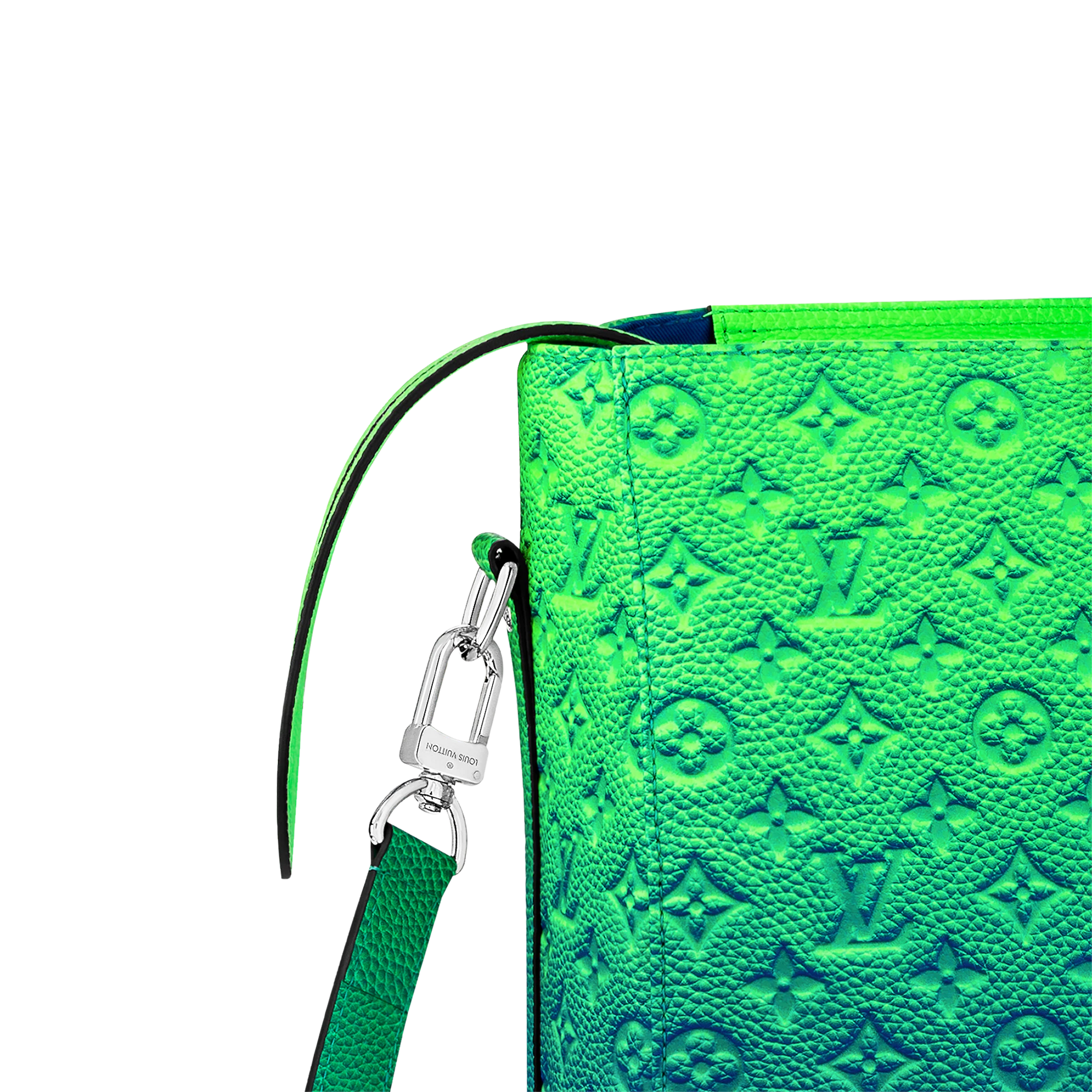 LOUIS VUITTON KEEPALL TOTE BAG GREEN TAURILLON ILLUSION LEATHER M59688_4 LOUIS VUITTON KEEPALL TOTE BAG GREEN TAURILLON ILLUSION LEATHER M59688 4