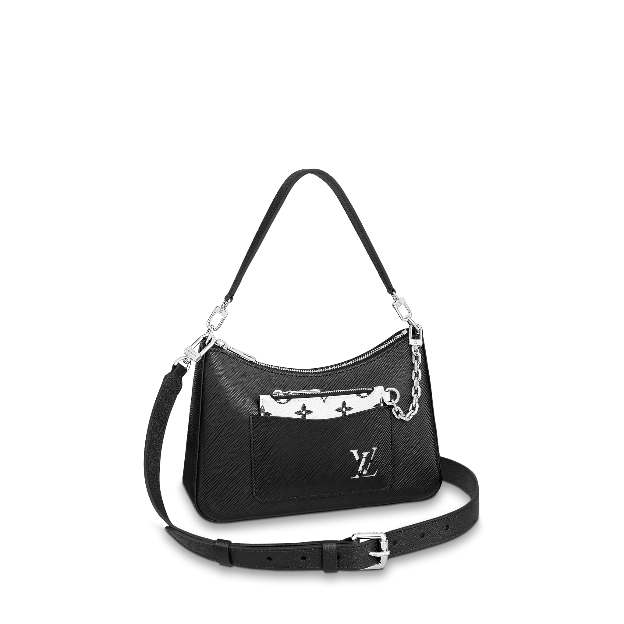 LOUIS VUITTON MARELLE HANDBAG EPI GRAINED COWHIDE LEATHER BLACK M80689 LOUIS VUITTON MARELLE HANDBAG EPI GRAINED COWHIDE LEATHER BLACK M80689