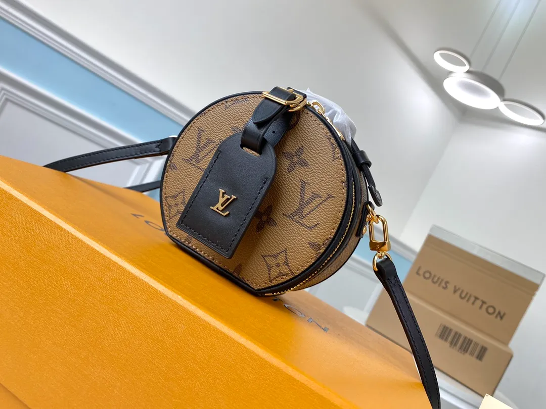 LOUIS VUITTON MINI BOÎTE CHAPEAU BAG MONOGRAM REVERSE COATED CANVAS M68276_1 LOUIS VUITTON MINI BOITE CHAPEAU BAG MONOGRAM REVERSE COATED CANVAS M68276 1
