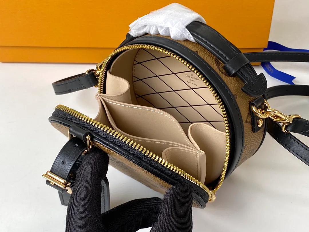 LOUIS VUITTON MINI BOÎTE CHAPEAU BAG MONOGRAM REVERSE COATED CANVAS M68276_5 LOUIS VUITTON MINI BOITE CHAPEAU BAG MONOGRAM REVERSE COATED CANVAS M68276 5