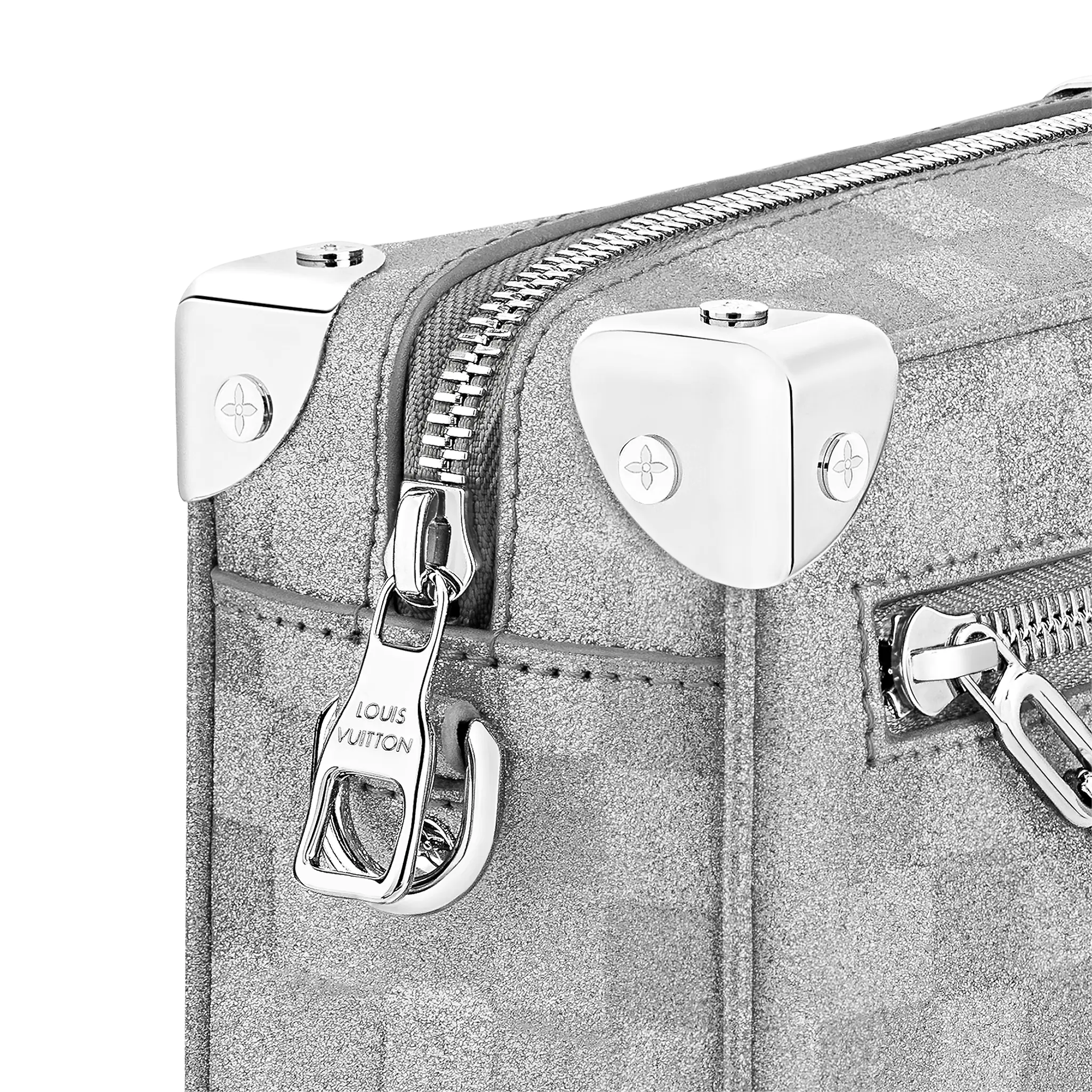 LOUIS VUITTON MINI SOFT TRUNK BAG COWHIDE LEATHER SILVER M59726_4 LOUIS VUITTON MINI SOFT TRUNK BAG COWHIDE LEATHER SILVER M59726 4