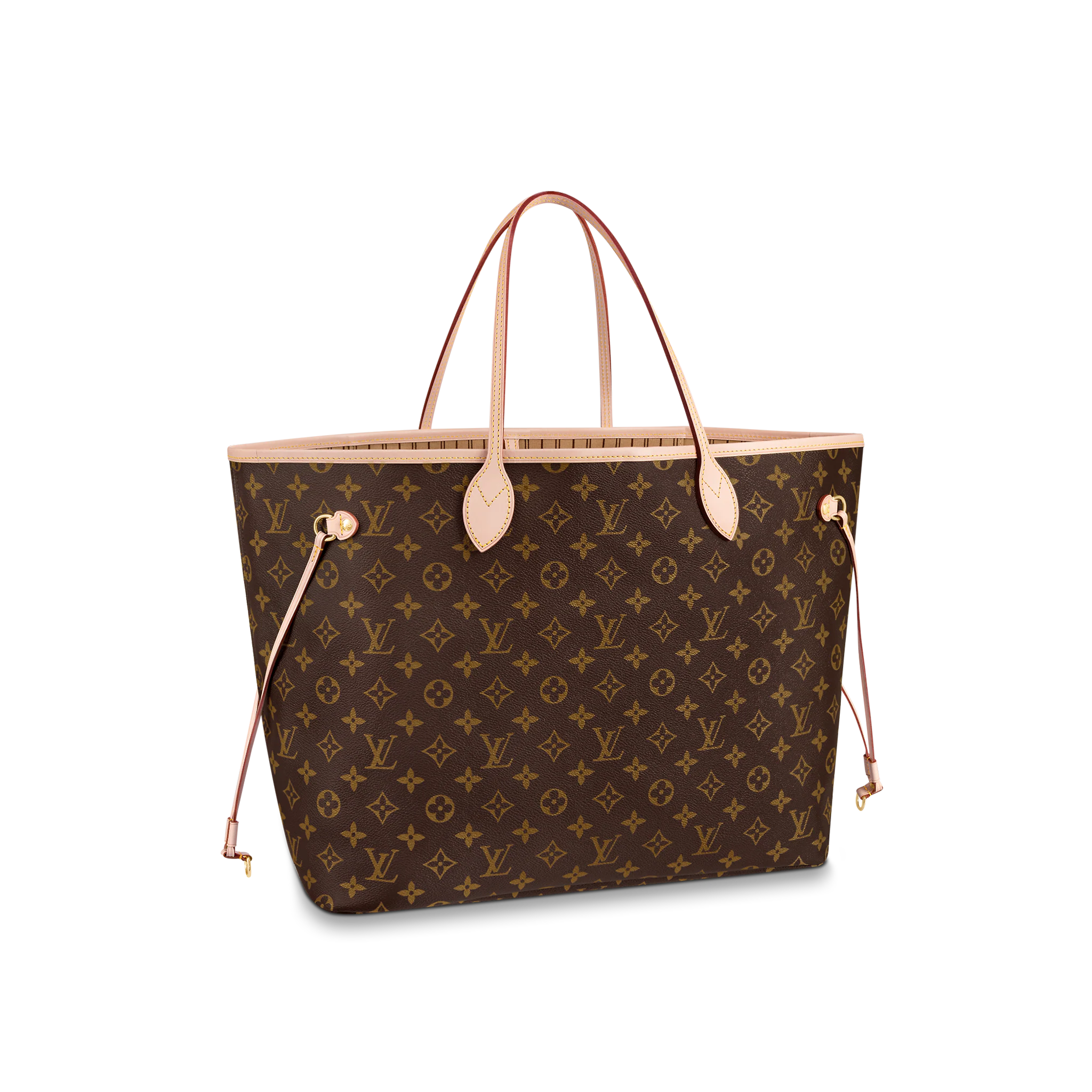 LOUIS VUITTON NEVERFULL GM TOTE BAG MONOGRAM COATED CANVAS BEIGE M40990 LOUIS VUITTON NEVERFULL GM TOTE BAG MONOGRAM COATED CANVAS BEIGE M40990