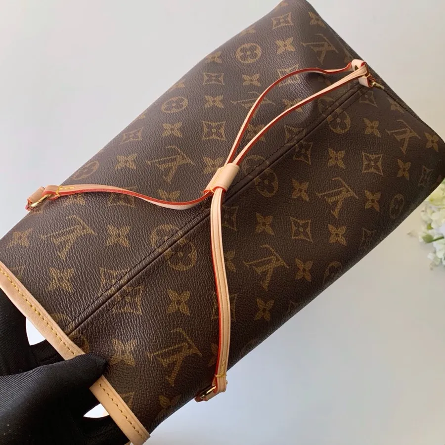 LOUIS VUITTON NEVERFULL GM TOTE BAG MONOGRAM COATED CANVAS BEIGE M40990_3 LOUIS VUITTON NEVERFULL GM TOTE BAG MONOGRAM COATED CANVAS BEIGE M40990 3