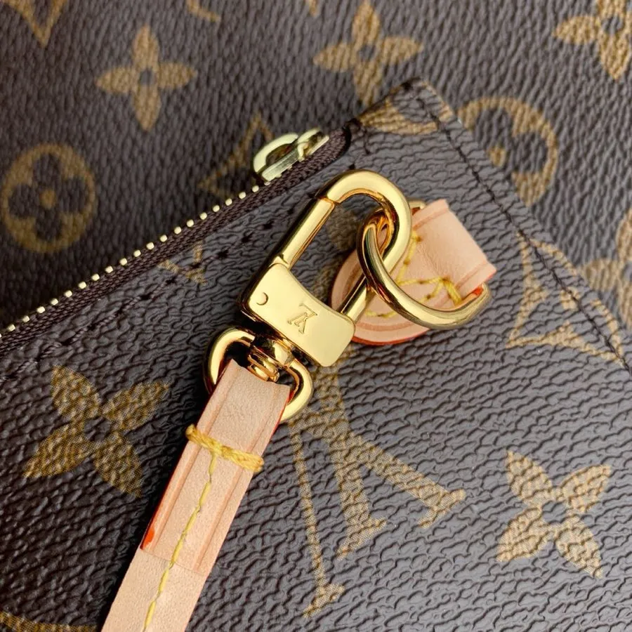 LOUIS VUITTON NEVERFULL GM TOTE BAG MONOGRAM COATED CANVAS BEIGE M40990_5 LOUIS VUITTON NEVERFULL GM TOTE BAG MONOGRAM COATED CANVAS BEIGE M40990 5