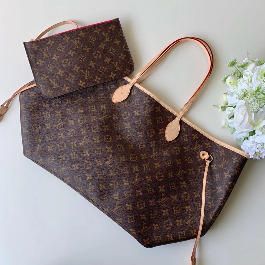 LOUIS VUITTON NEVERFULL GM TOTE BAG MONOGRAM COATED CANVAS PIVOINE PINK M41180_2 LOUIS VUITTON NEVERFULL GM TOTE BAG MONOGRAM COATED CANVAS PIVOINE PINK M41180 2