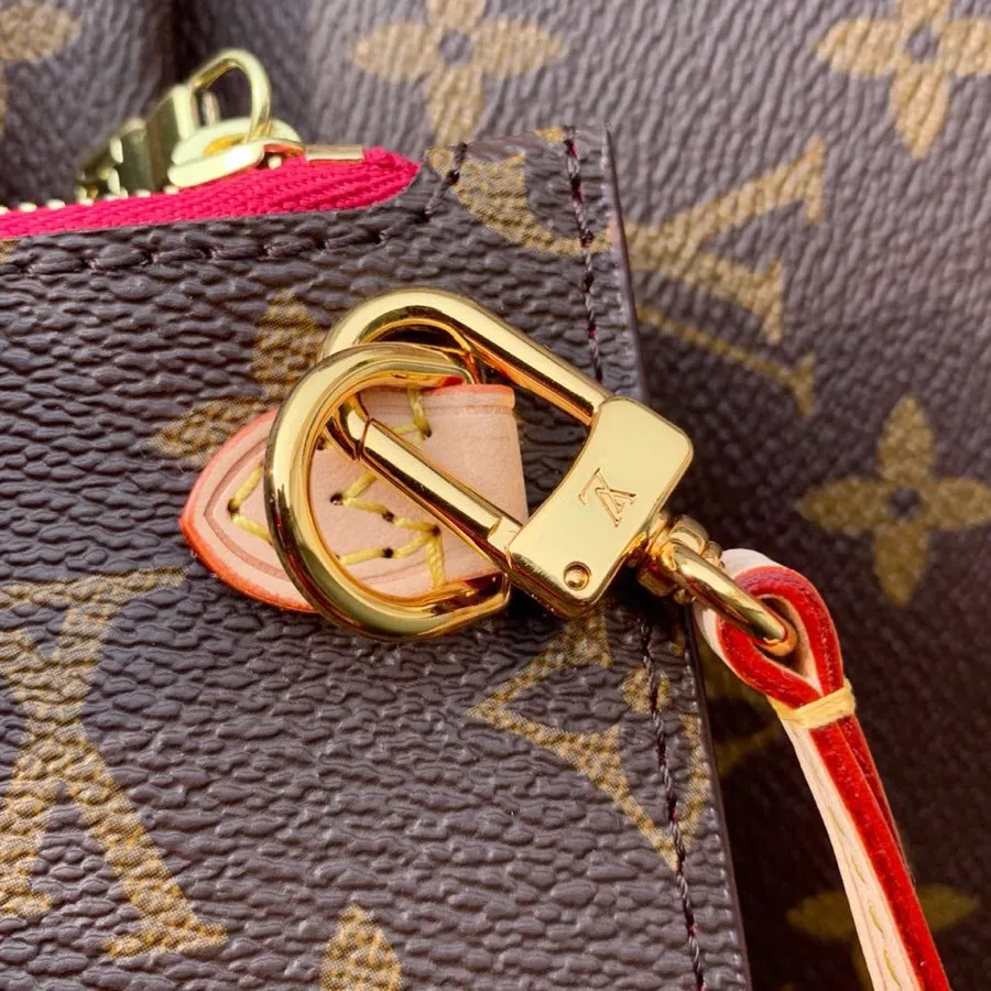 LOUIS VUITTON NEVERFULL GM TOTE BAG MONOGRAM COATED CANVAS PIVOINE PINK M41180_5 LOUIS VUITTON NEVERFULL GM TOTE BAG MONOGRAM COATED CANVAS PIVOINE PINK M41180 5