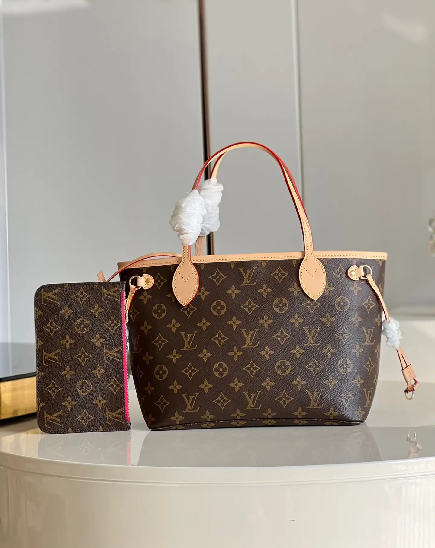LOUIS VUITTON NEVERFULL PM TOTE BAG MONOGRAM COATED CANVAS M41245_1 LOUIS VUITTON NEVERFULL PM TOTE BAG MONOGRAM COATED CANVAS M41245 1
