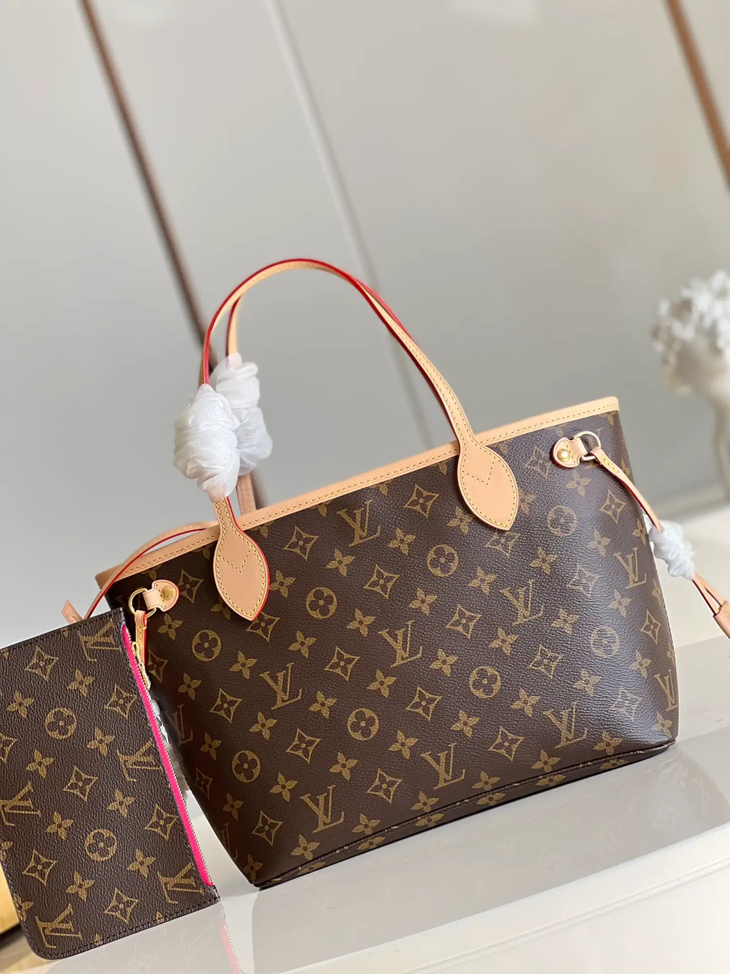 LOUIS VUITTON NEVERFULL PM TOTE BAG MONOGRAM COATED CANVAS M41245_2 LOUIS VUITTON NEVERFULL PM TOTE BAG MONOGRAM COATED CANVAS M41245 2