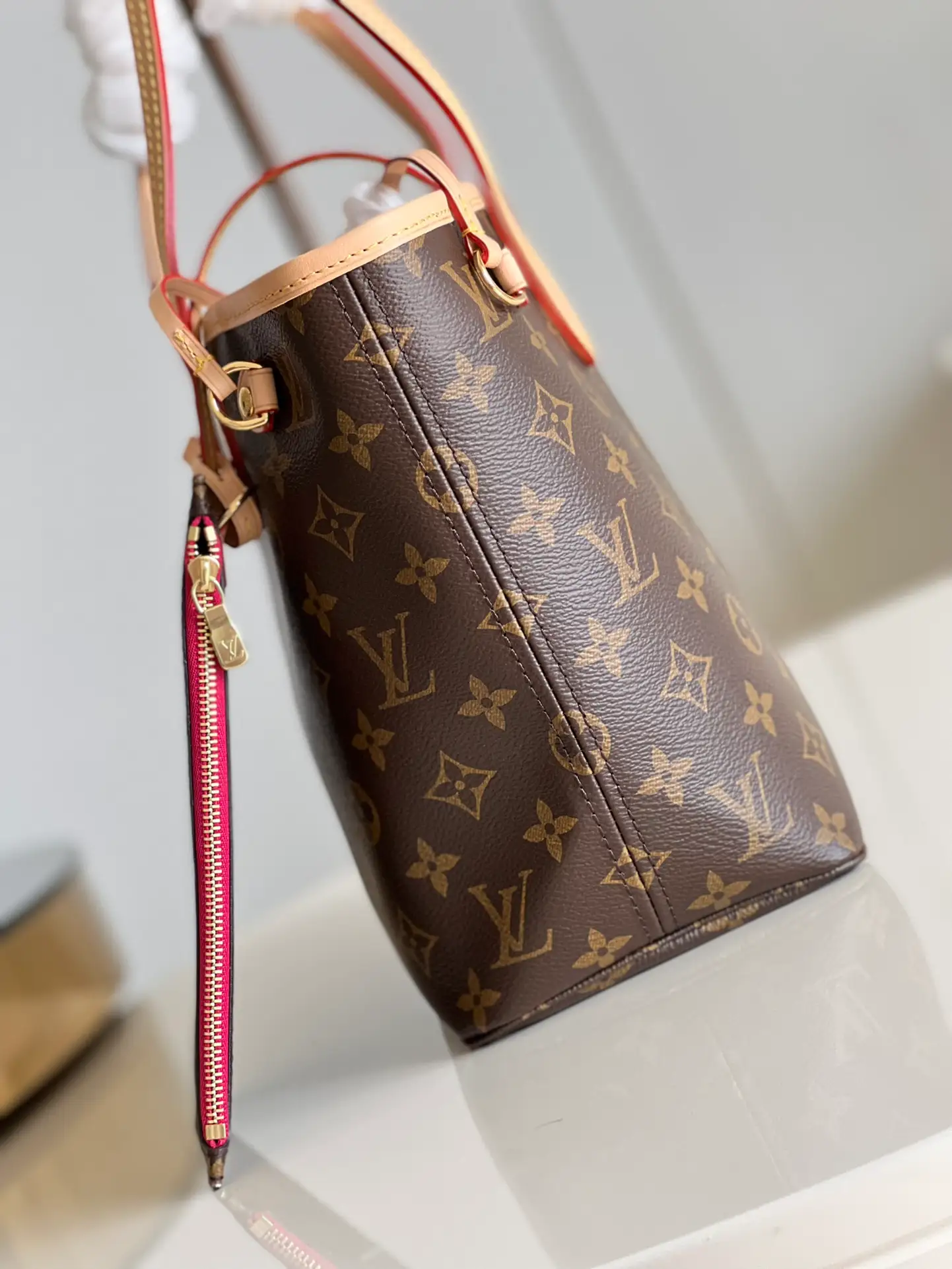 LOUIS VUITTON NEVERFULL PM TOTE BAG MONOGRAM COATED CANVAS M41245_3 LOUIS VUITTON NEVERFULL PM TOTE BAG MONOGRAM COATED CANVAS M41245 3