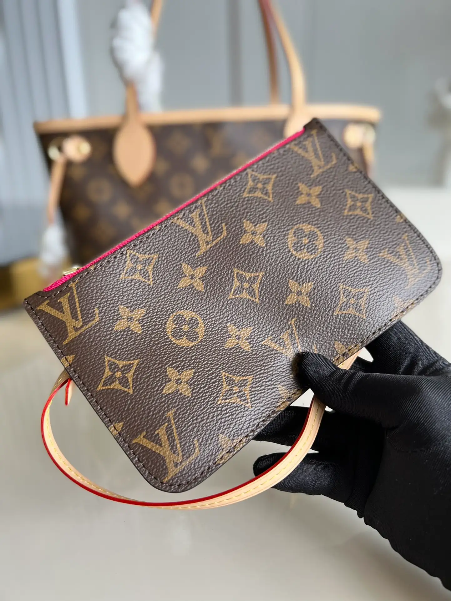 LOUIS VUITTON NEVERFULL PM TOTE BAG MONOGRAM COATED CANVAS M41245_8 LOUIS VUITTON NEVERFULL PM TOTE BAG MONOGRAM COATED CANVAS M41245 8