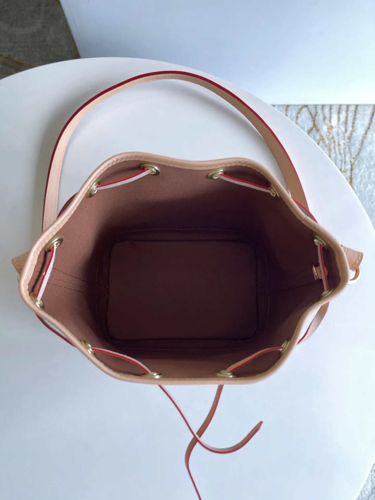 LOUIS VUITTON NOÉ BB BUCKET BAG MONOGRAM COATED CANVAS M40817_6 LOUIS VUITTON NOE BB BUCKET BAG MONOGRAM COATED CANVAS M40817 6